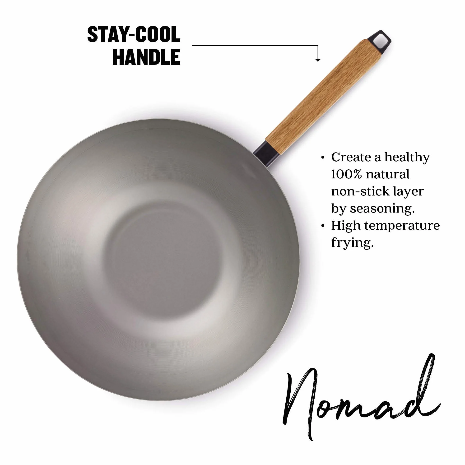 Beka Nomad Wok, Włókno Węglowe, Srebrny, 31 cm