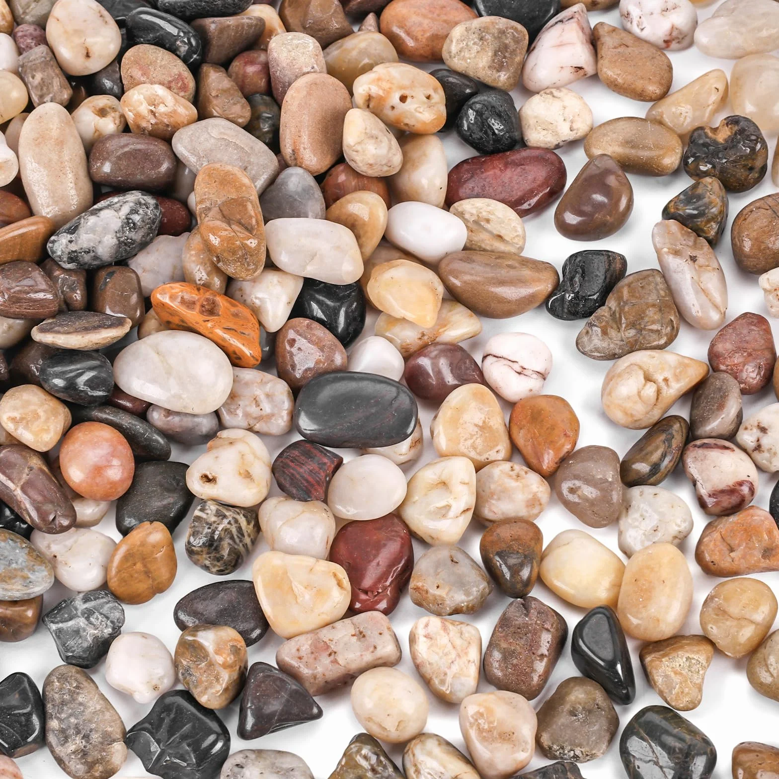 HAKACC 450g Kamienie rzeczne, polerowane kamienie żwirowe do majsterkowania, małe kamienie dekoracyjne do wazonów, roślin, ogrodu, zieleni, sukulentów