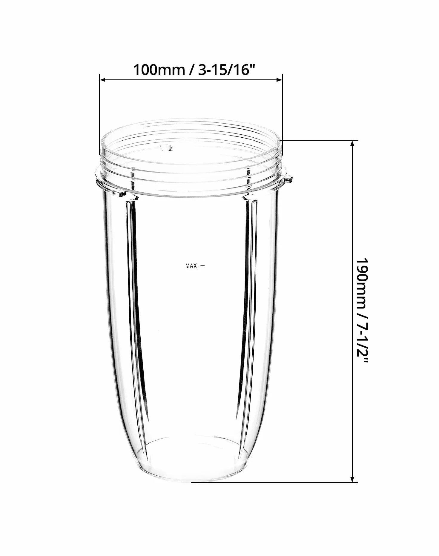 QWORK® 32OZ Juicer Cup Części zamienne kompatybilne z blenderem elektrycznym NutriBullet 900 W / 600 W (Opakowanie 2 szt)