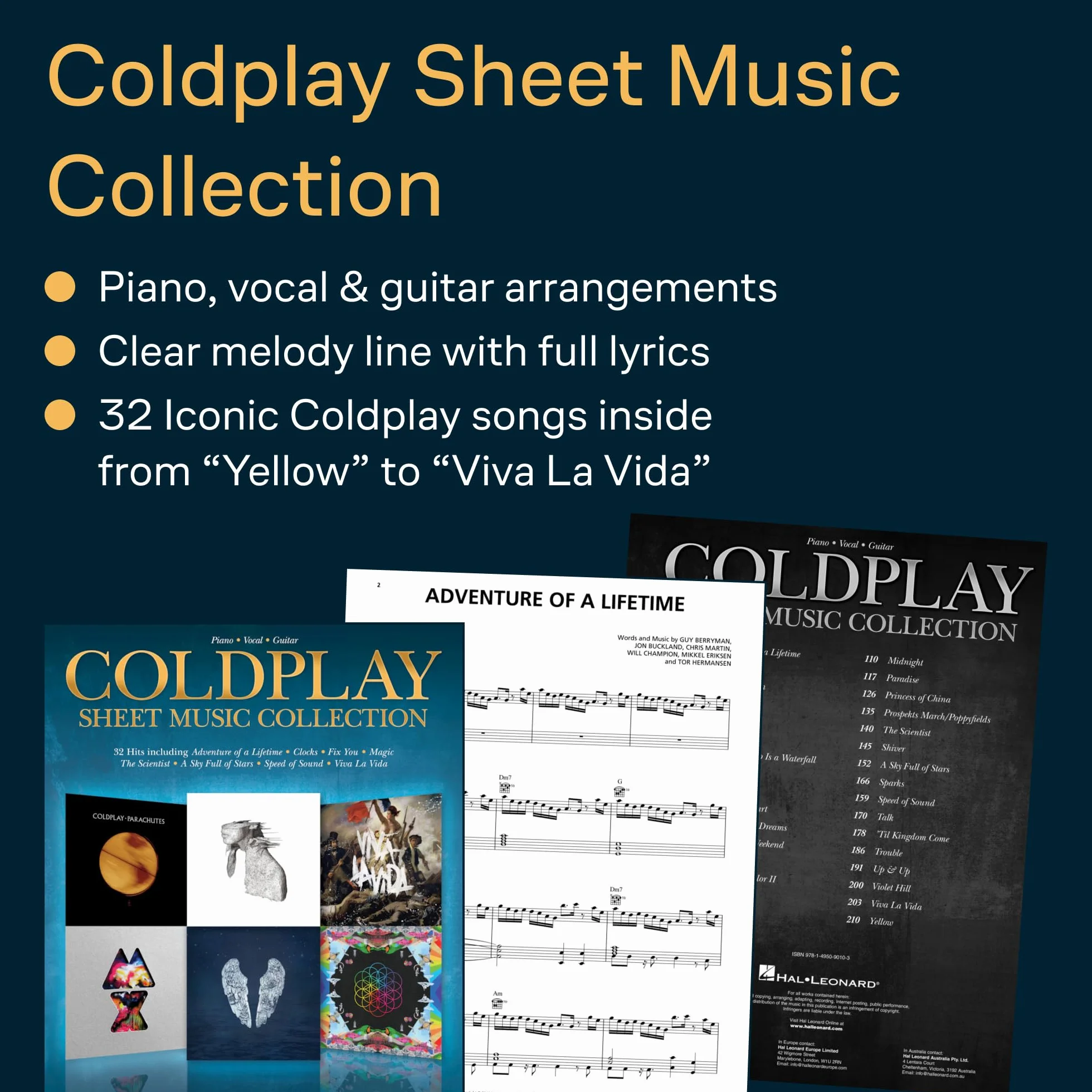 Coldplay Sheet Music Collection: Piano-Vocal-Guitar
