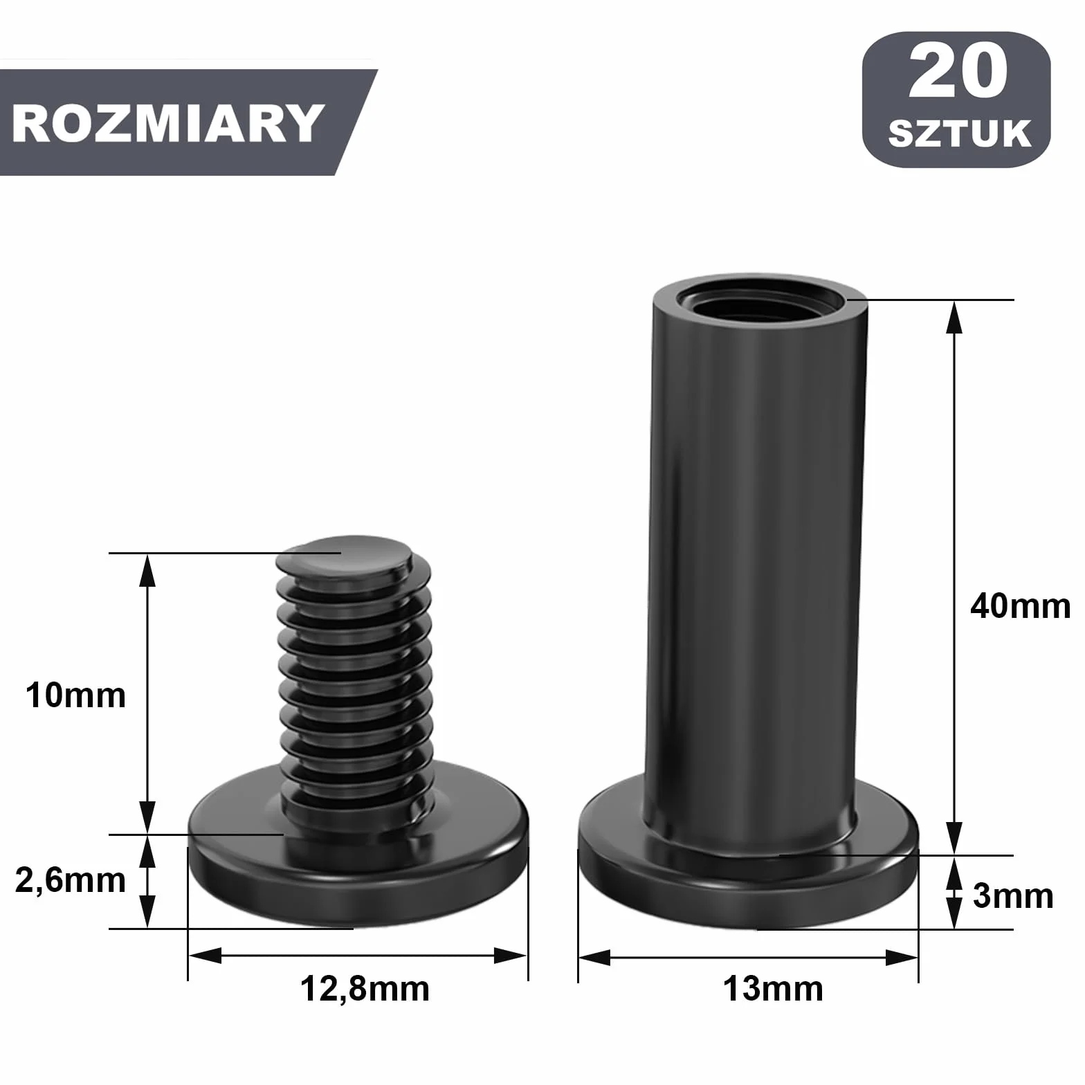 20 Sztuk Śrub Łączących M6 X 40 MM, Łączniki Meblowe, Śruby Do Szafek, Śruby Do Mebli, Stal Nierdzewna A2 V2A, Łącznik Do Szafek Z Kluczami Imbusowymi