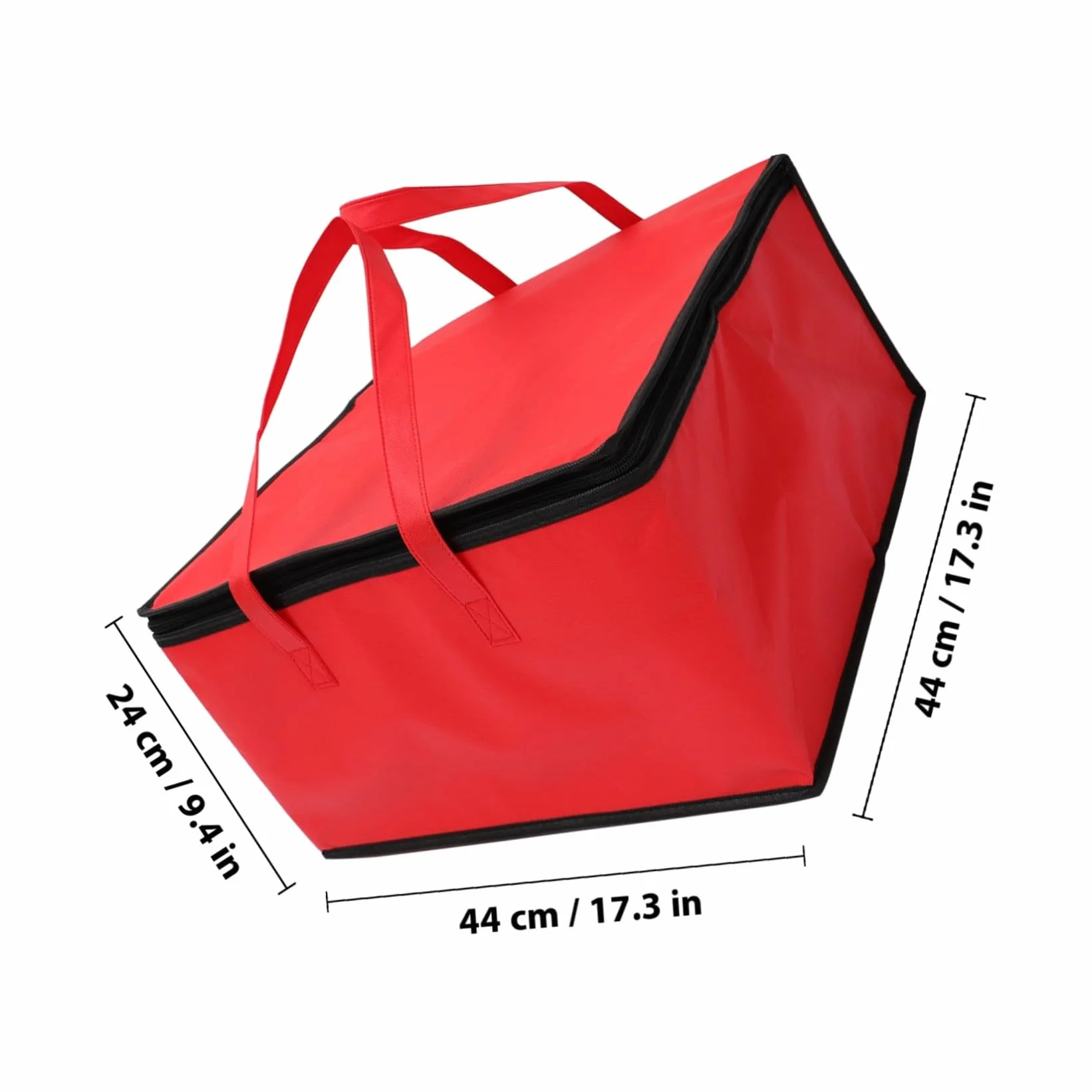 BESTonZON Składana Torba Termiczna 30 cm Czerwona Izolowana na Zimno 44x44x24 cm