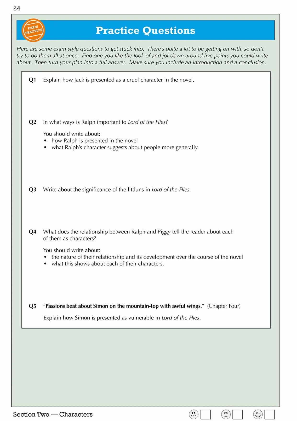 GCSE English - Lord of the Flies Workbook (includes Answers)