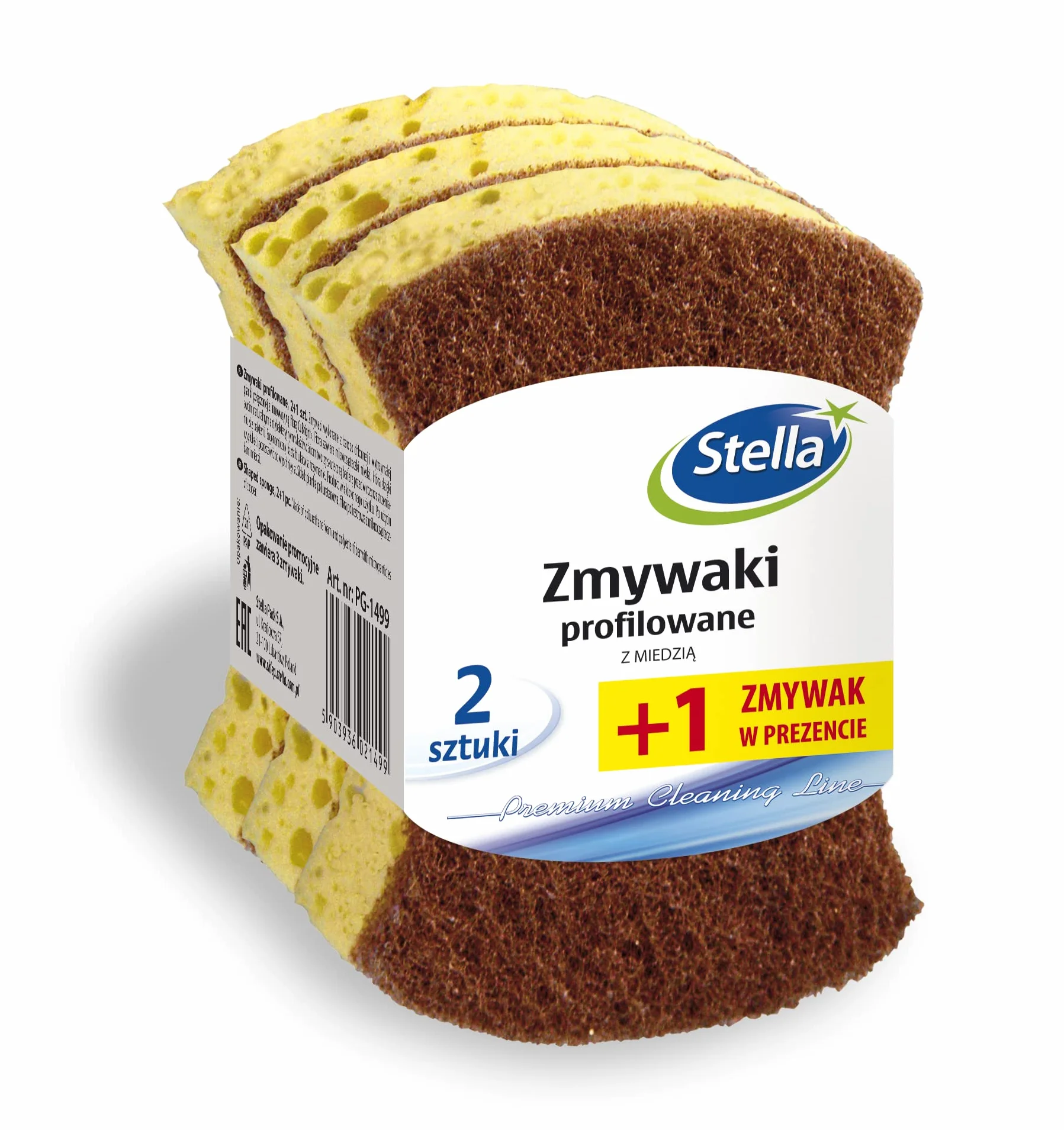 Stella Zmywaki profilowane z miedzią 2 + 1 gratis