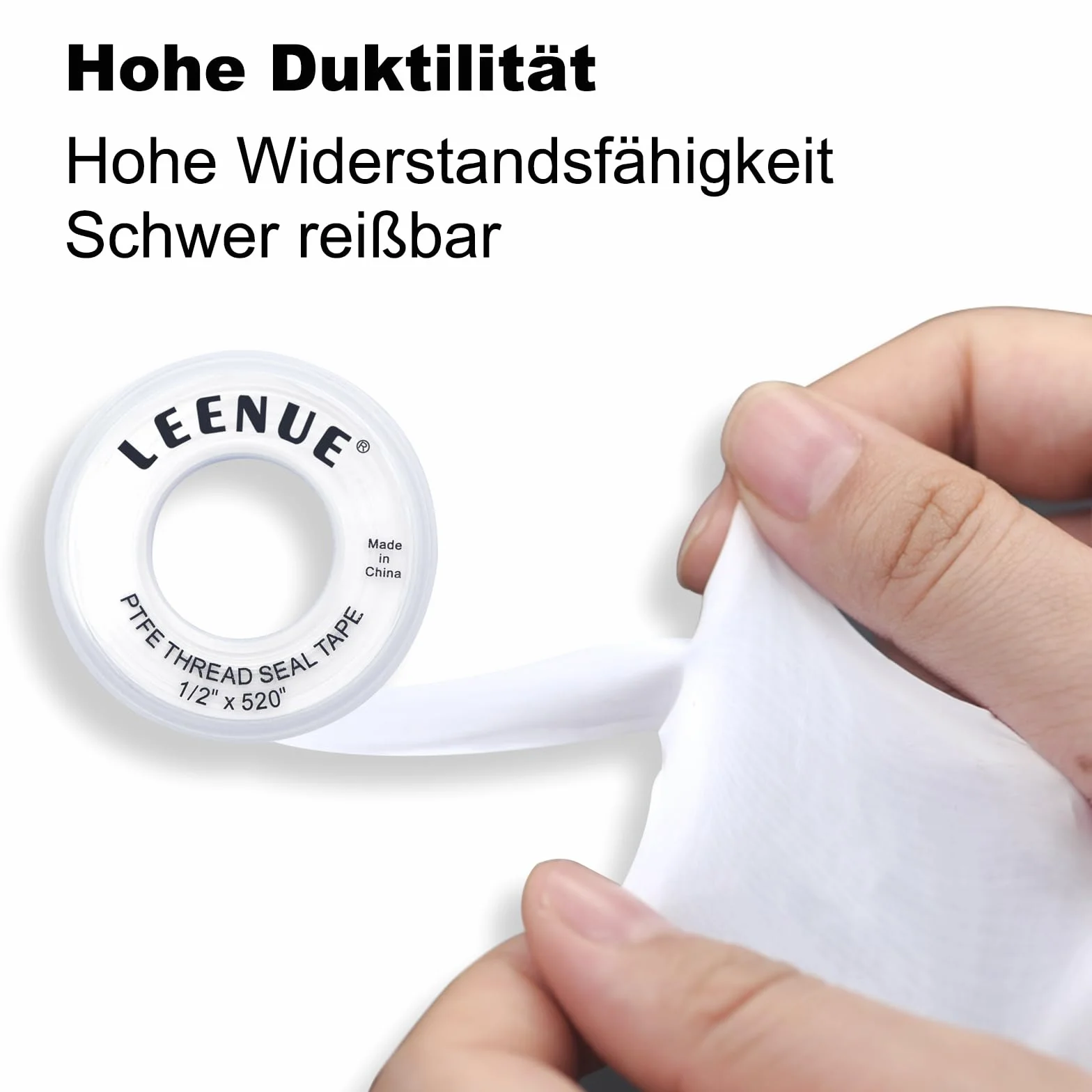 Taśma teflonowa Gewindedichtband, taśma uszczelniająca PTFE, 2-pakiet, dobrze uszczelniająca taśma wodoszczelna do zapobiegania wyciekom w rurach, głowicach prysznicowych i kanałach ściekowych