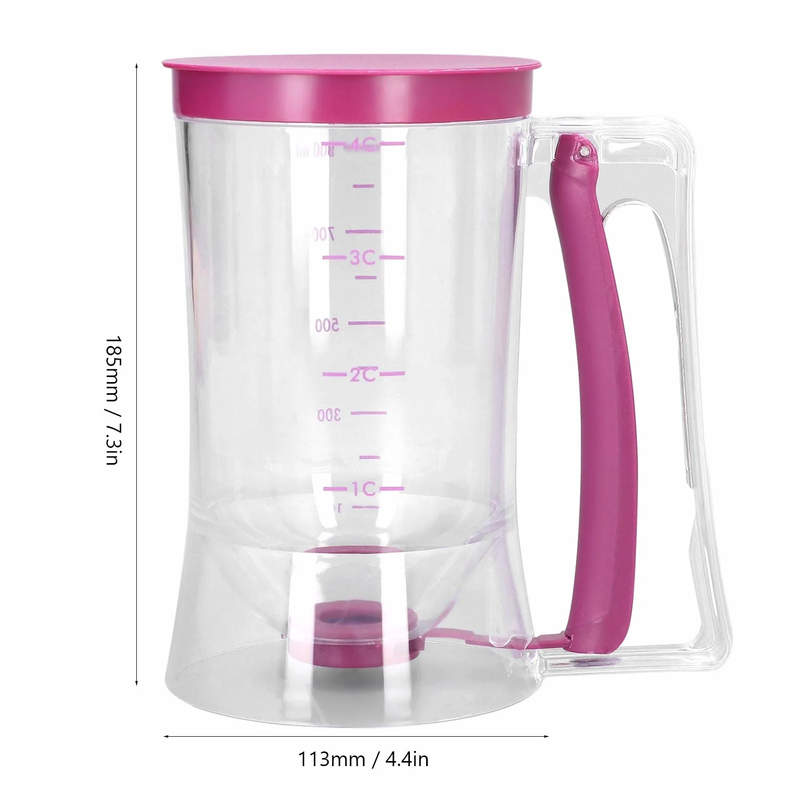 Ejoyous Porcjownik do ciasta 900 ml z pokrywką i skalą