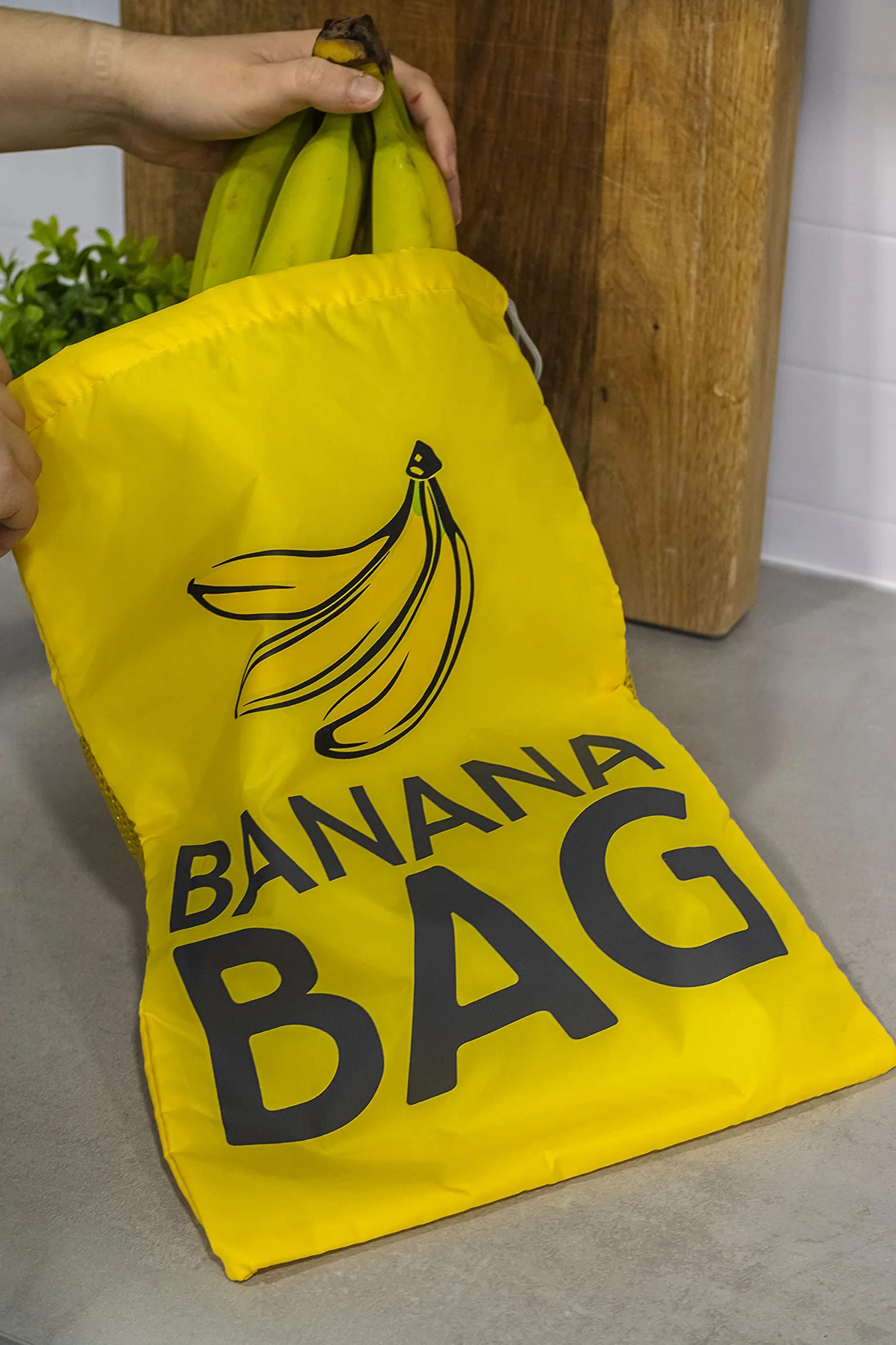 KitchenCraft Torba do Przechowywania Bananów Stay-Fresh 38 × 28 cm Żółty