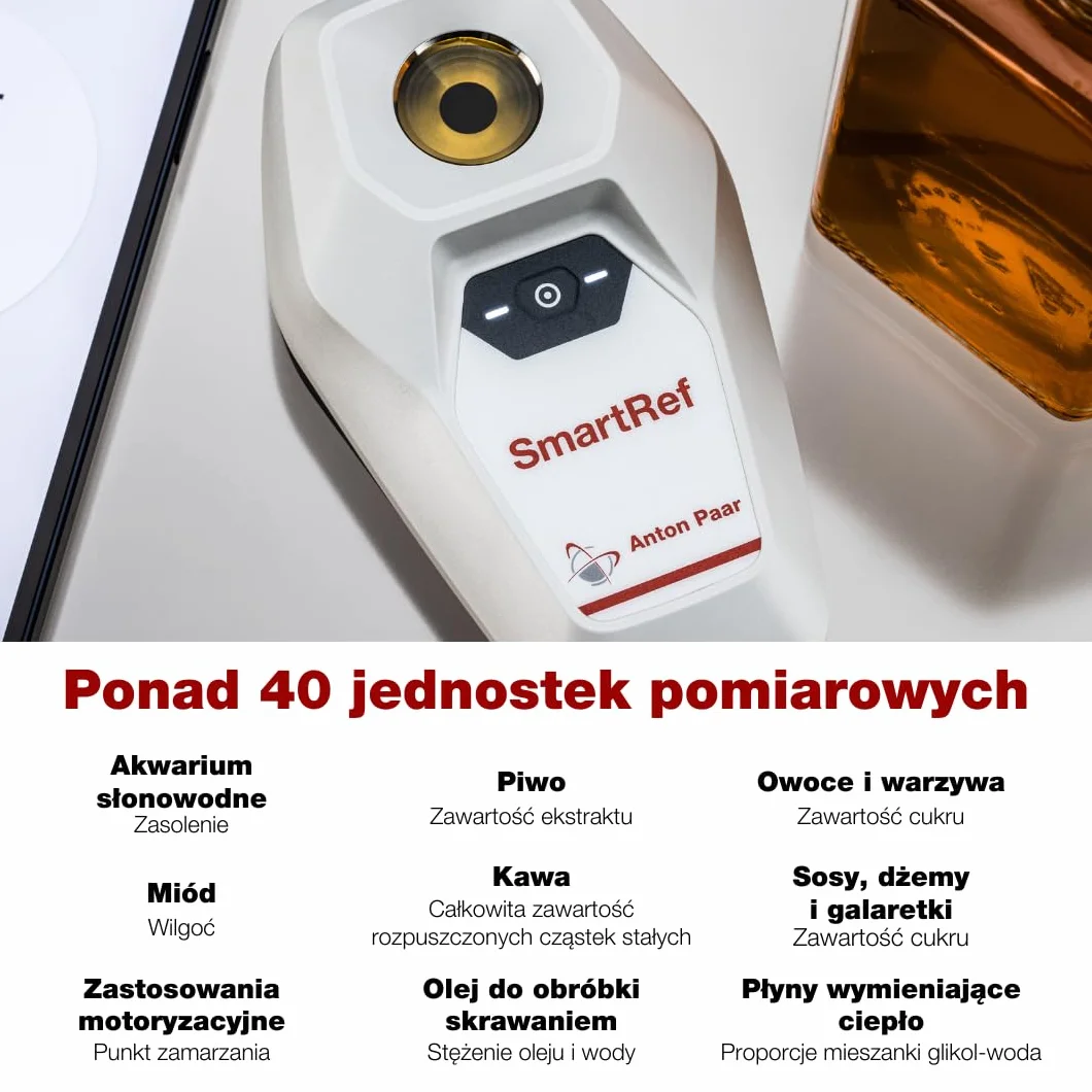 Anton Paar SmartRef Refraktometr cyfrowy Brix Plato SG Babo Baumé KMW ppt