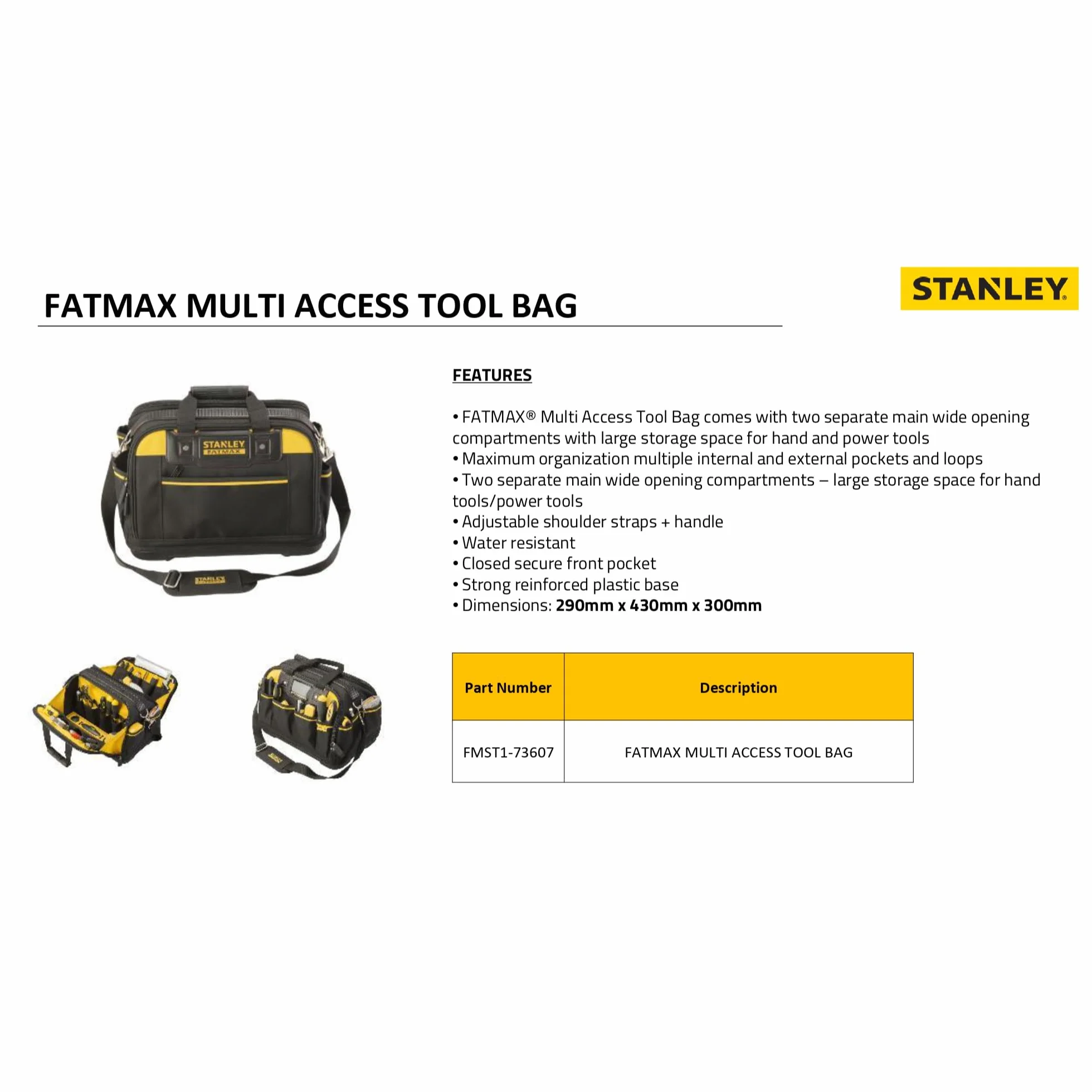 Stanley Fatmax Fatmax Torba, Czarny, 43 x 28 x 30 cm