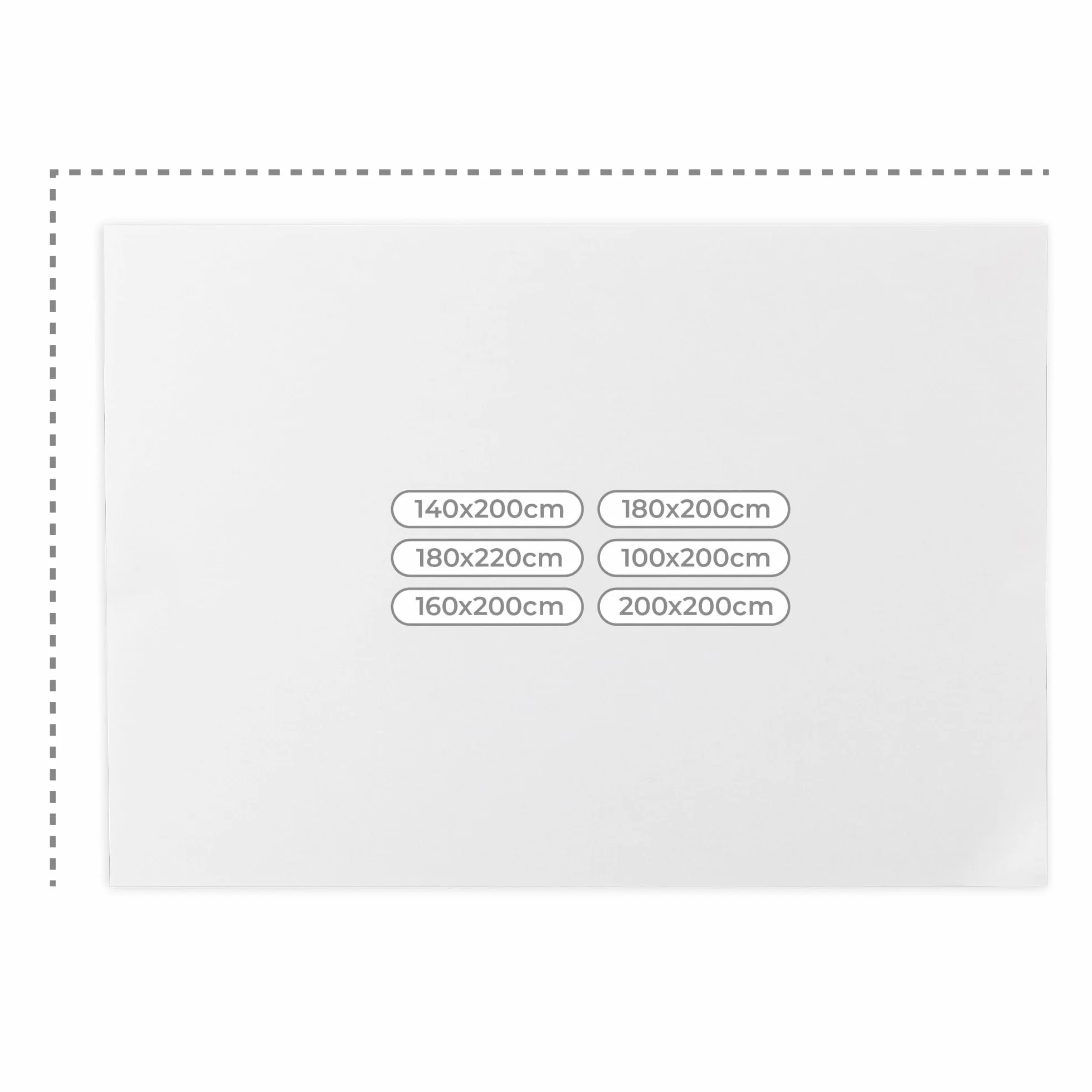 Prześcieradło bez gumki bawełniane nie gotujące 160 x 220 cm - białe prześcieradło bez gumki bawełniane prześcieradło hotelowe 125 g/m²