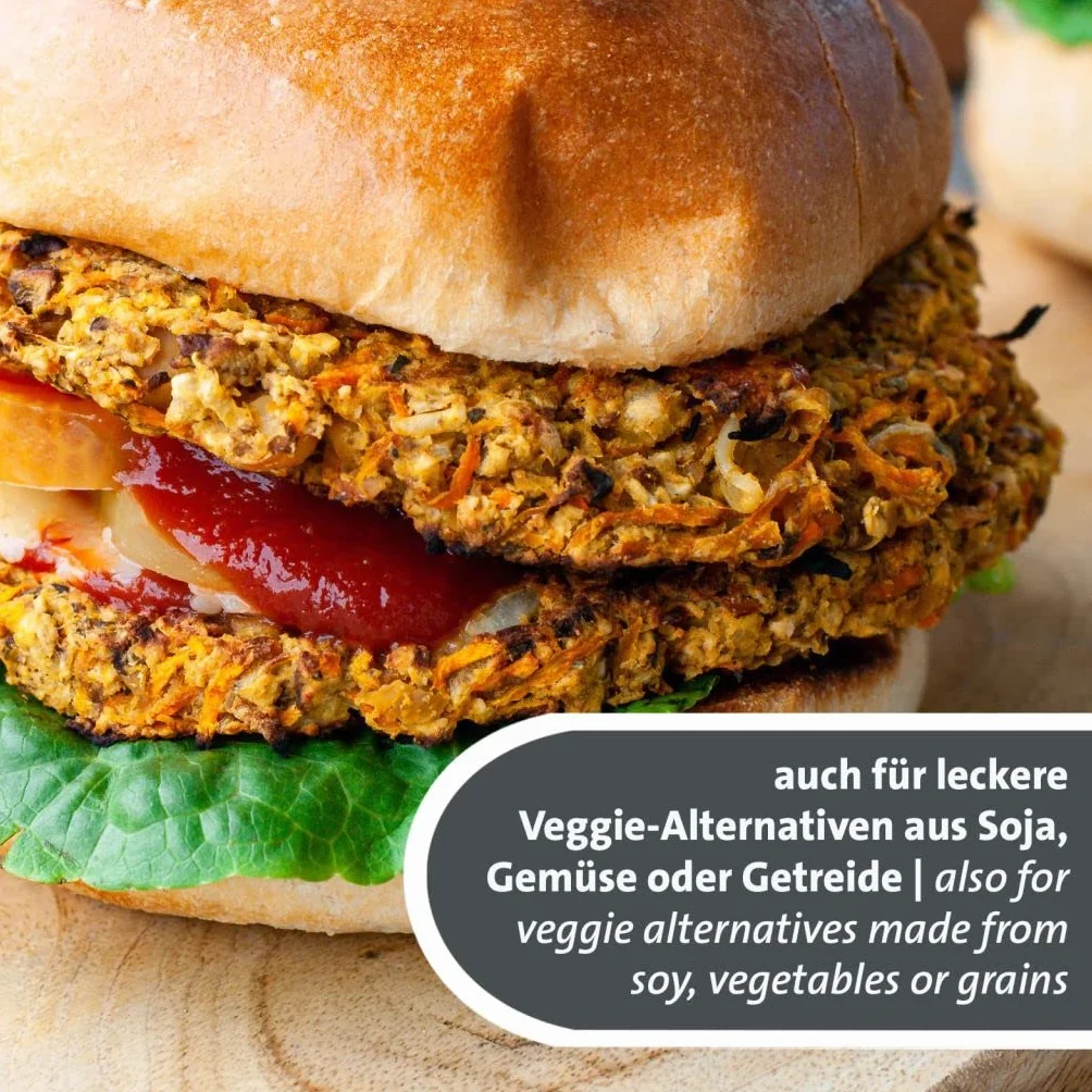 Westmark Prasa do burgerów VARIO PLUS – solidna prasa do hamburgerów, regulowana wielkość poszczególnych hamburgerów, czysta aplikacja, również do hamburgerów wegańskich – ABS