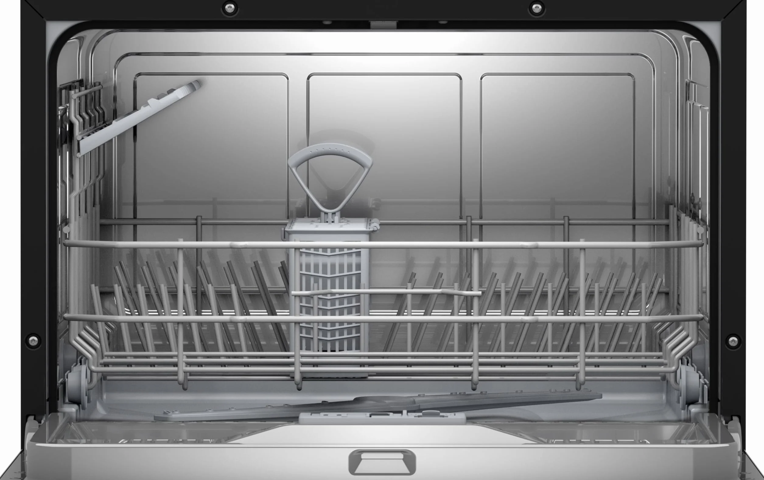 Bosch SKS6ITB00E, seria 6, wolnostojąca, kompaktowa zmywarka do naczyń, 55 cm, kosz na sztućce, mini zmywarka, szybkie czyszczenie naczyń, dodatkowe suszenie, delikatne czyszczenie szyb, automatyczne
