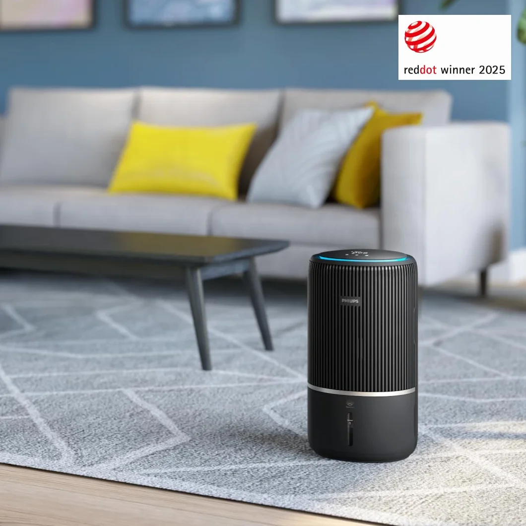 Philips Oczyszczacz i nawilżacz powietrza 2 w 1 z serii 3400, HEPA NanoProtect + filtr z aktywnym węglem, higieniczne nawilżanie 650 ml/h, CADR 300 m³/h dla 78 m² (AC3421/13)