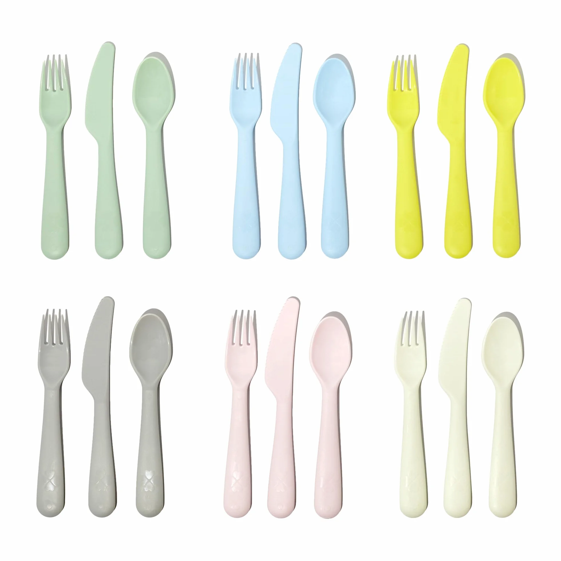 Ikea Kalas Zestaw plastikowych naczyń bez BPA dla dzieci pastelowe kolory