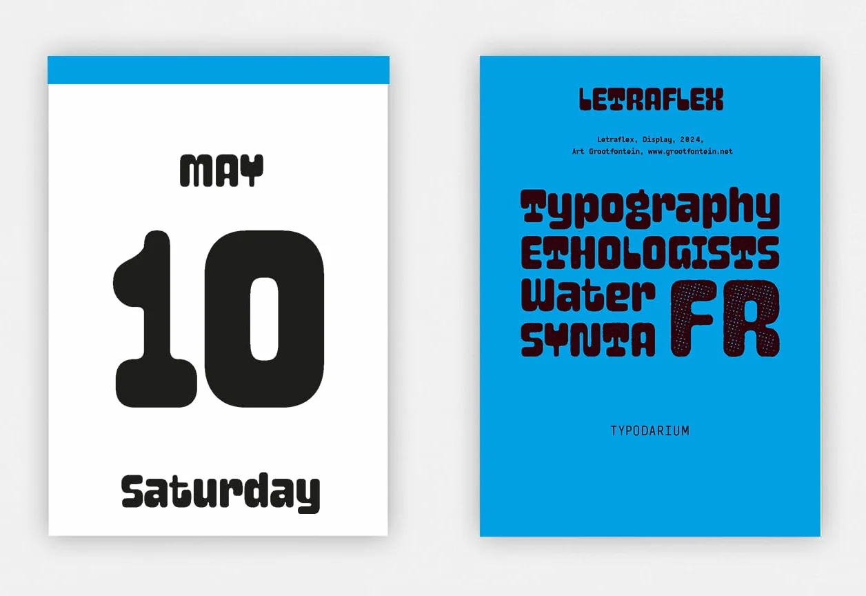 Typodarium 2025 /anglais/allemand: A 365 Day Type Calendar