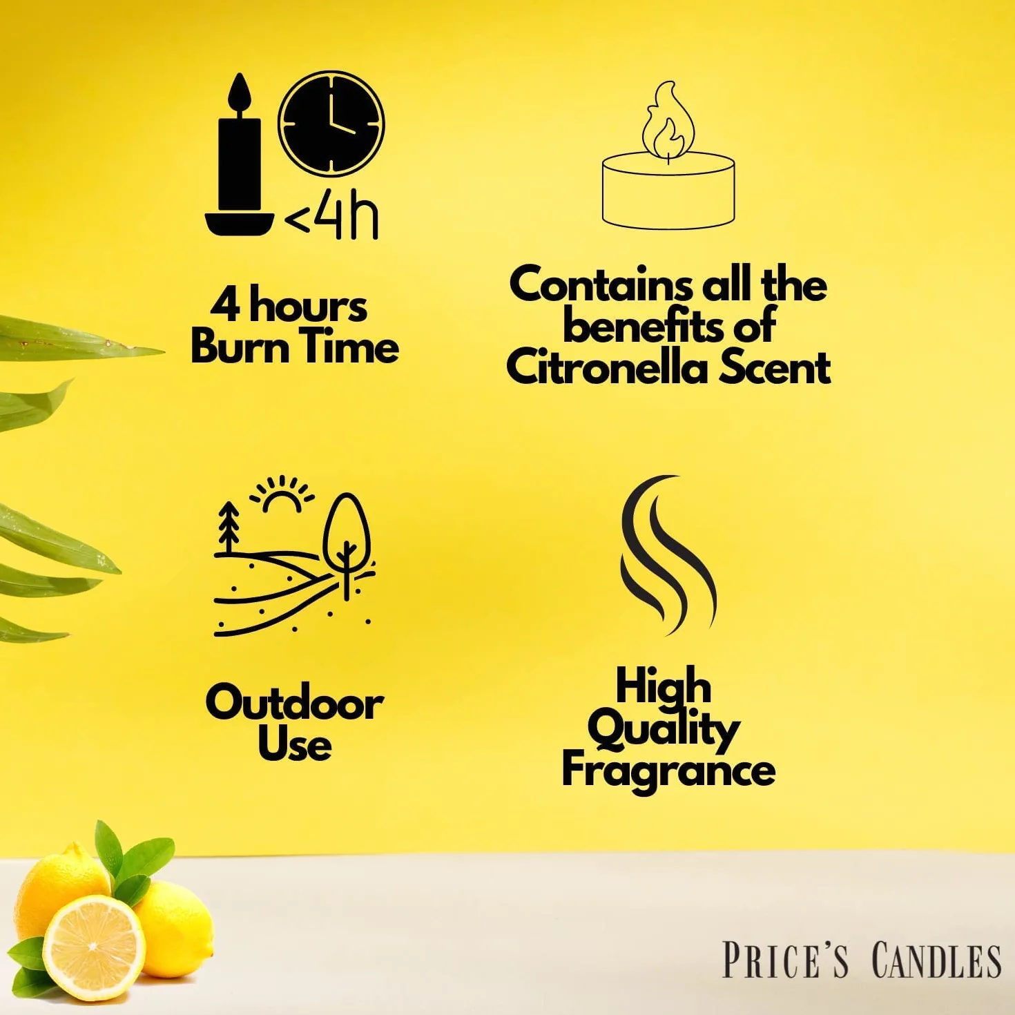 Price's Świece Citronella podgrzewacze zestaw 25 sztuk (seria Citronela)