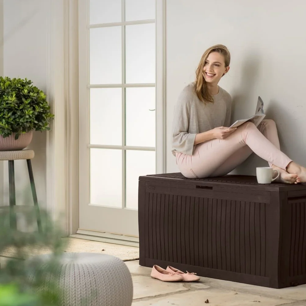 Keter Comfy Skrzynia Ogrodowa, 270L, Br?zowy, 117 x 45 x 57cm