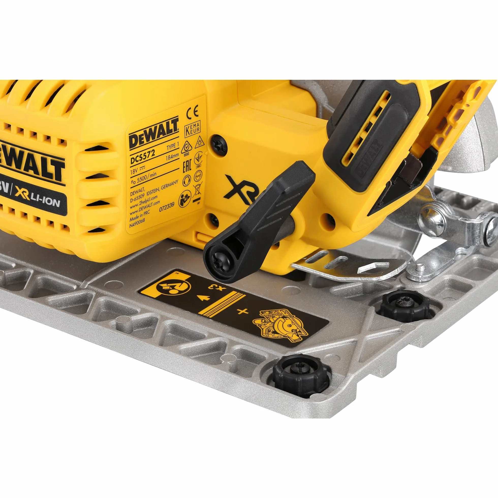 DEWALT Nowoczesny Piła circular bez escobillas xr 18v ø184mm i 58mm prof. bez ładowarka/akumulator z walizka tstak vi (z base do rail) dla profesjonalistów i majsterkowiczów 18v 58mm
