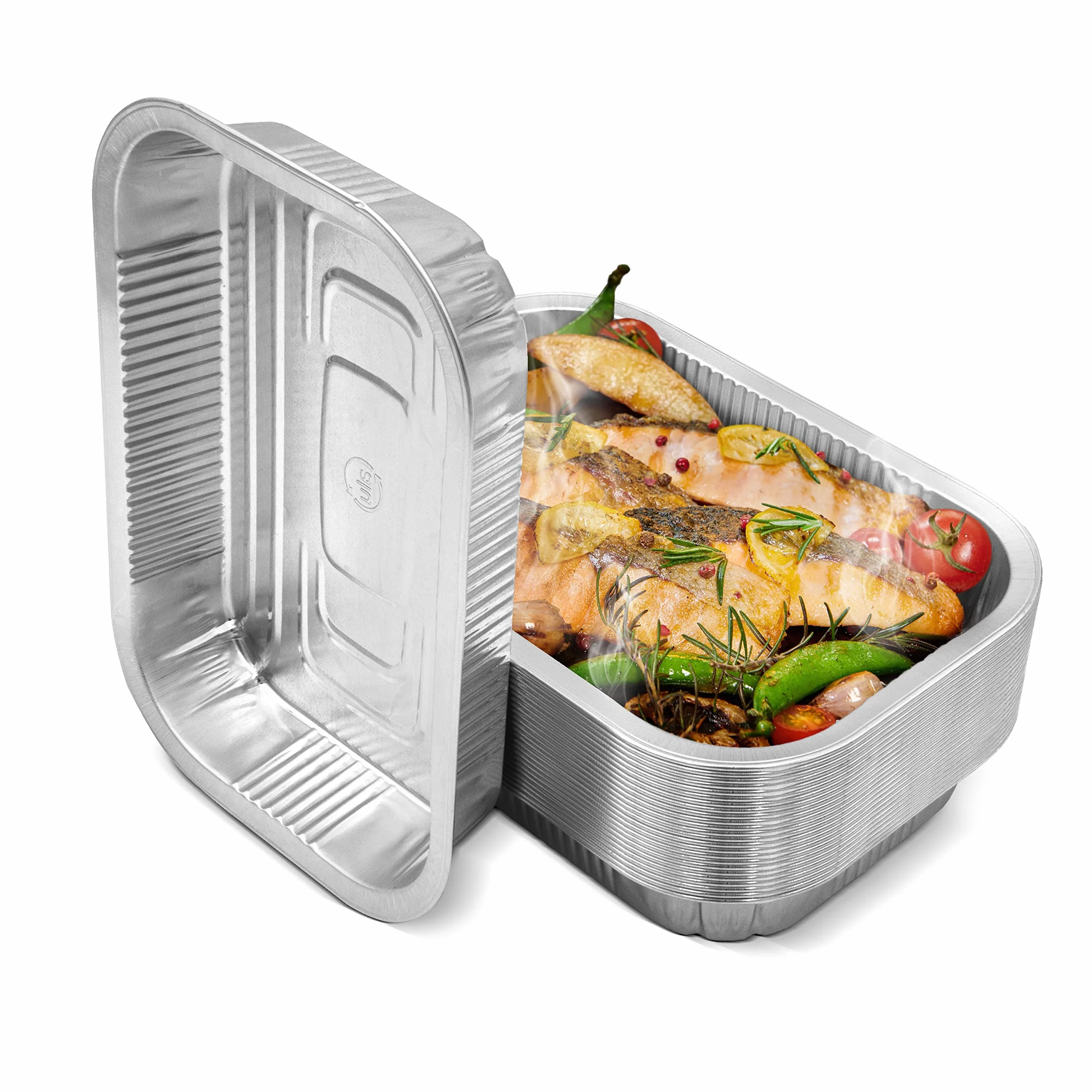 25 tacek aluminiowych | pasuje do tackek aluminiowych, tacek do grilla, 25 sztuk