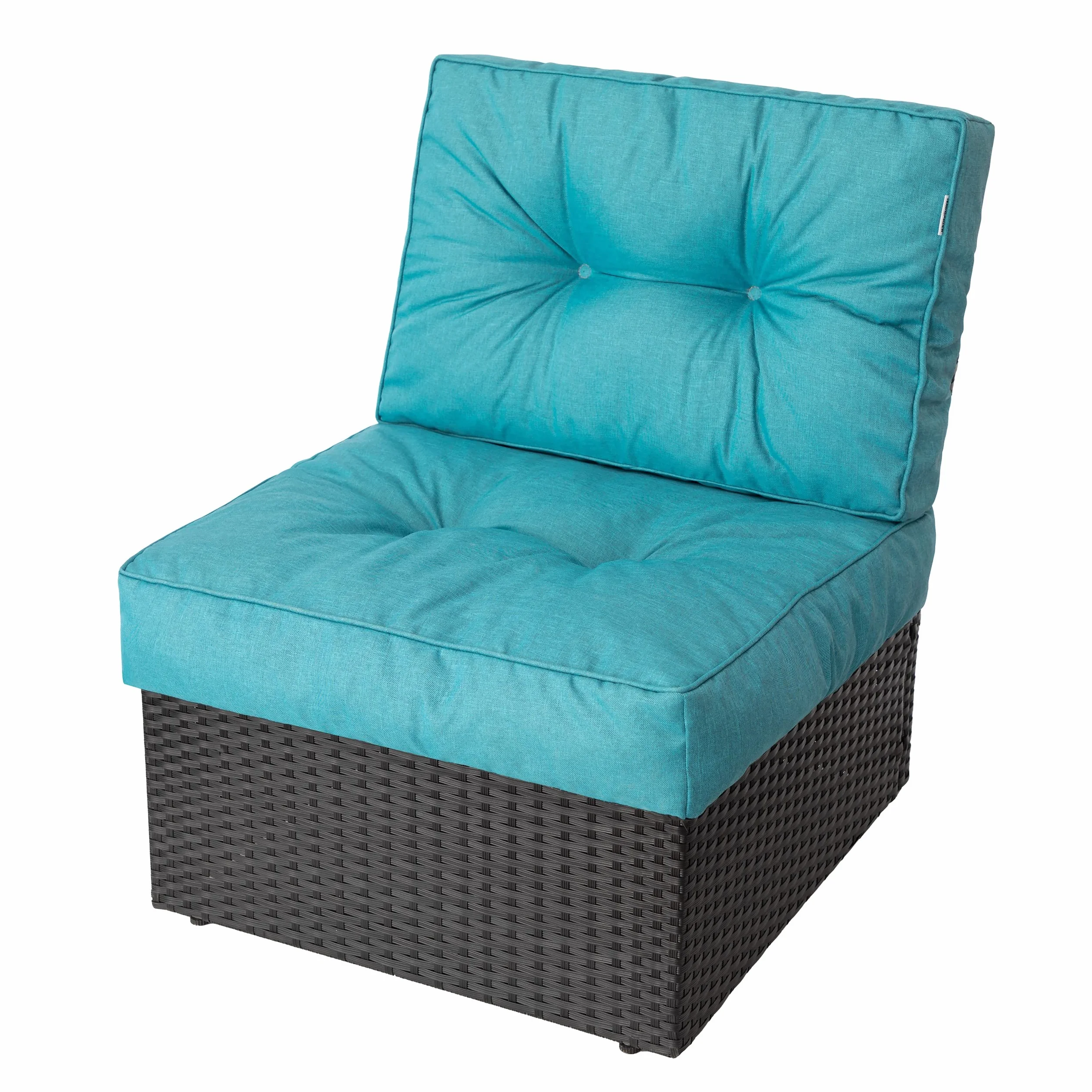 PillowPrim PillowPrim, Poduszki na palety, poduszka na krzesło, fotel rattanowy, do użytku na zewnątrz, poduszka do siedzenia, poduszka na krzesło, meble rattanowe, niebieska, 50 x 50 cm