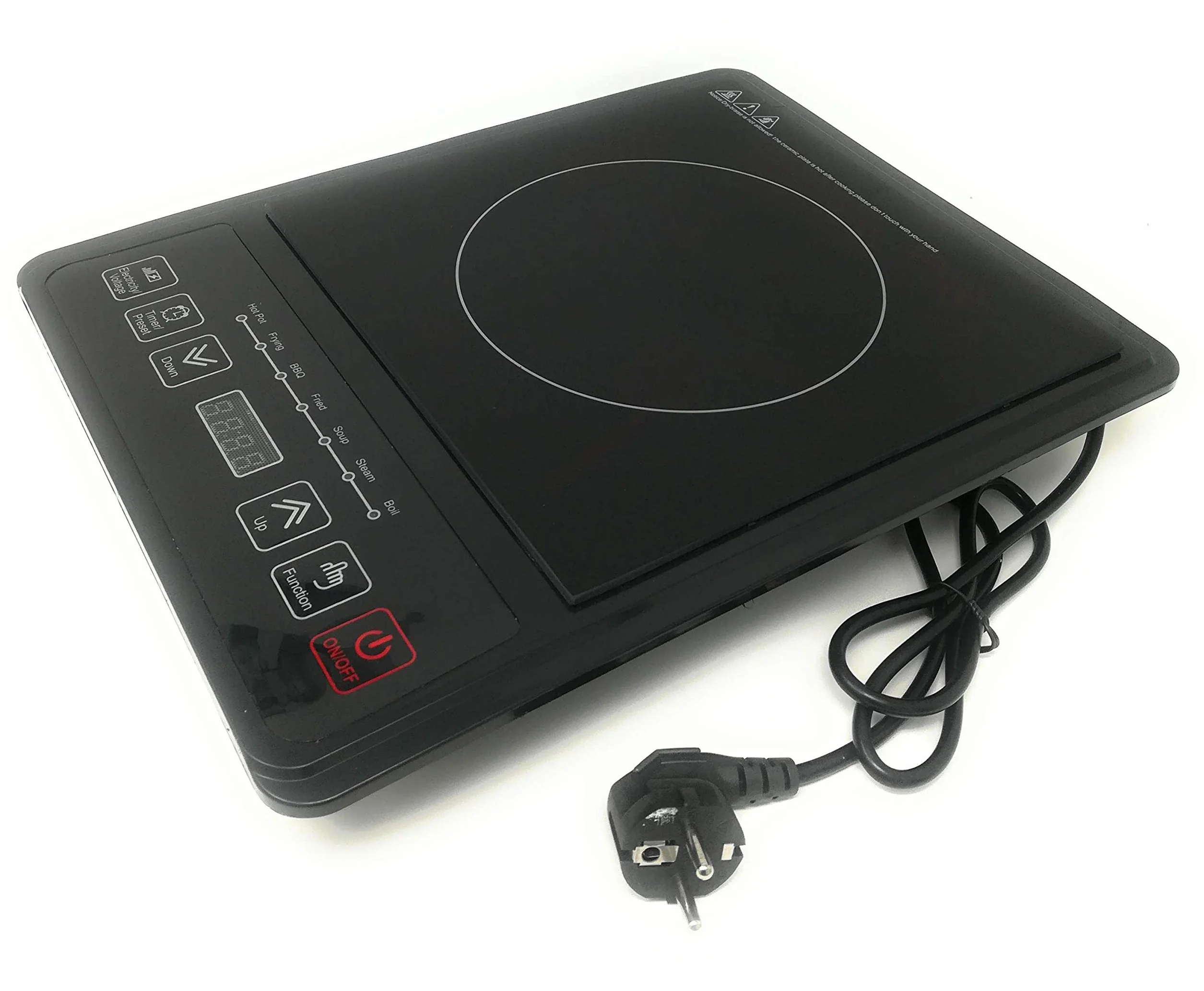 Przenośna płyta indukcyjna 2000 W, kuchenka elektryczna 270°C