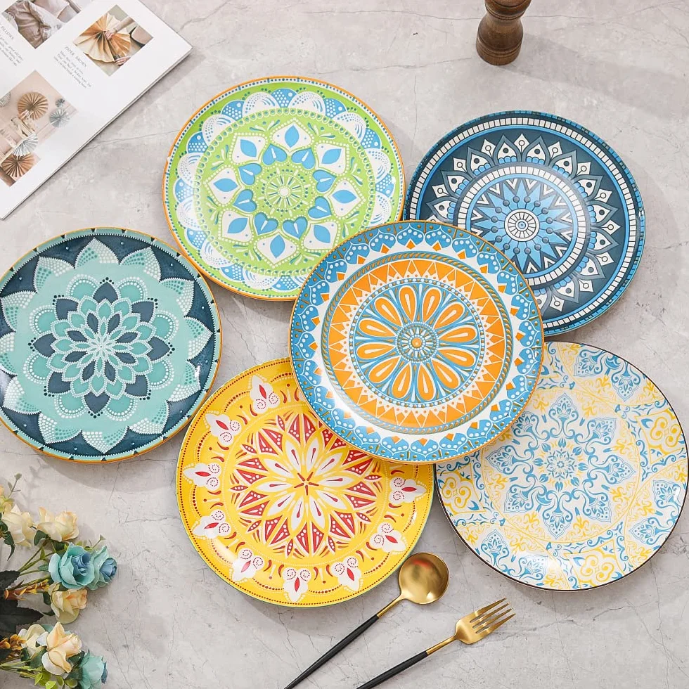 Zestaw talerzy ceramicznych AHX 6-10 cali do zmywarki i mikrofalówki