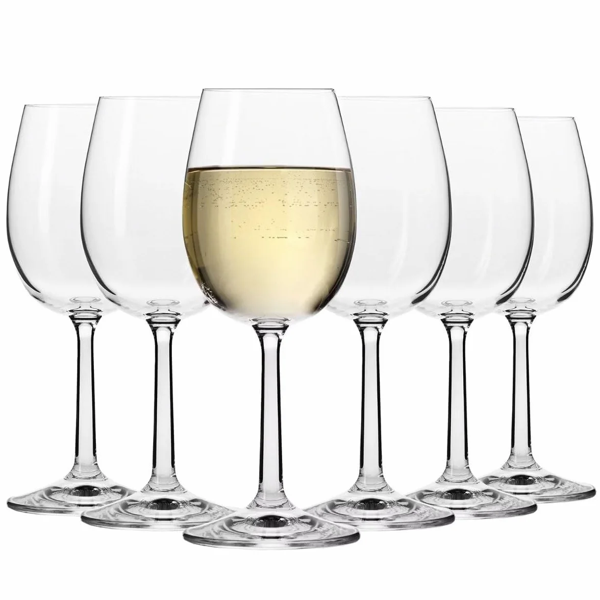 KROSNO Pure Kieliszki do Wina Białego 280 ml Zestaw 6 sztuk Szkło Kryształowe Bezołowiowe