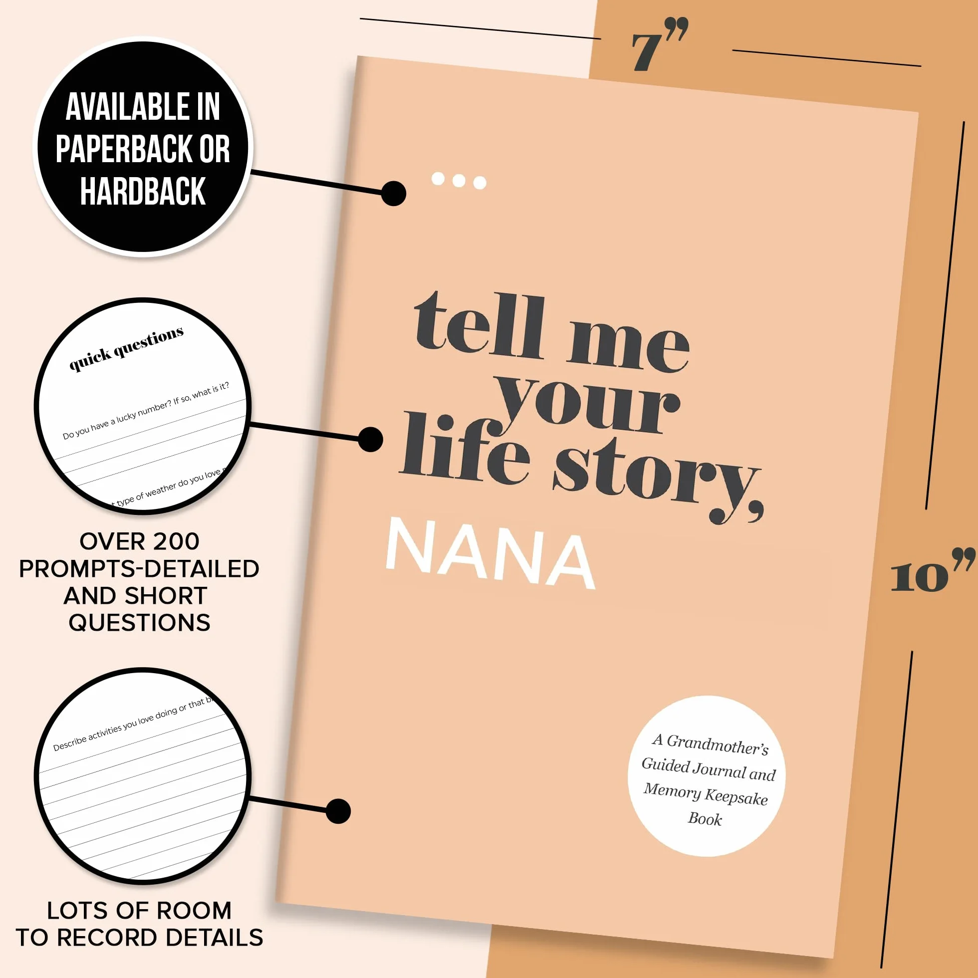 Tell Me Your Life Story, Nana: A Grandmother’s Guided Journal and Memory Keepsake Book