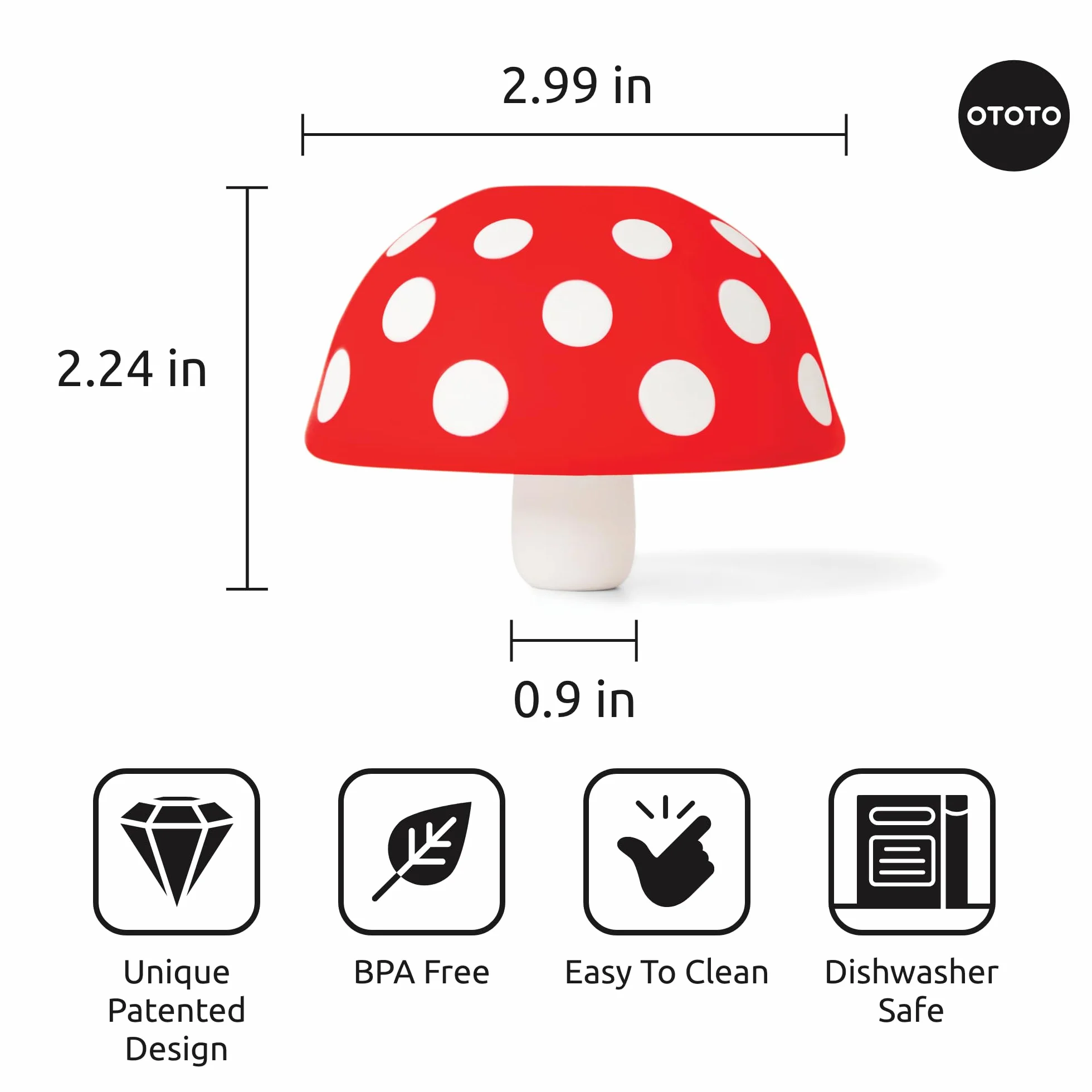 OTOTO Mushroom lejek kuchenny silikonowy spożywczy BPA free