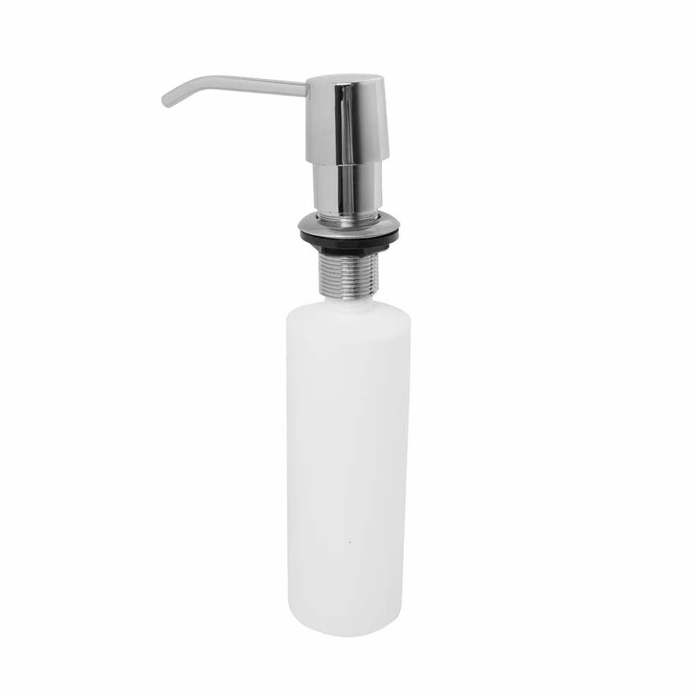 ADGO Dozownik Mydła do Zlewu Zlewozmywaka Kuchennego 250 ml, Do Garażu Przemysłowy Dystrybutor na Mydło, Mydelniczka z Pompką do Zabudowy Schowany Pojemnik na Płyn do Mycia Naczyń, 1 sztuka