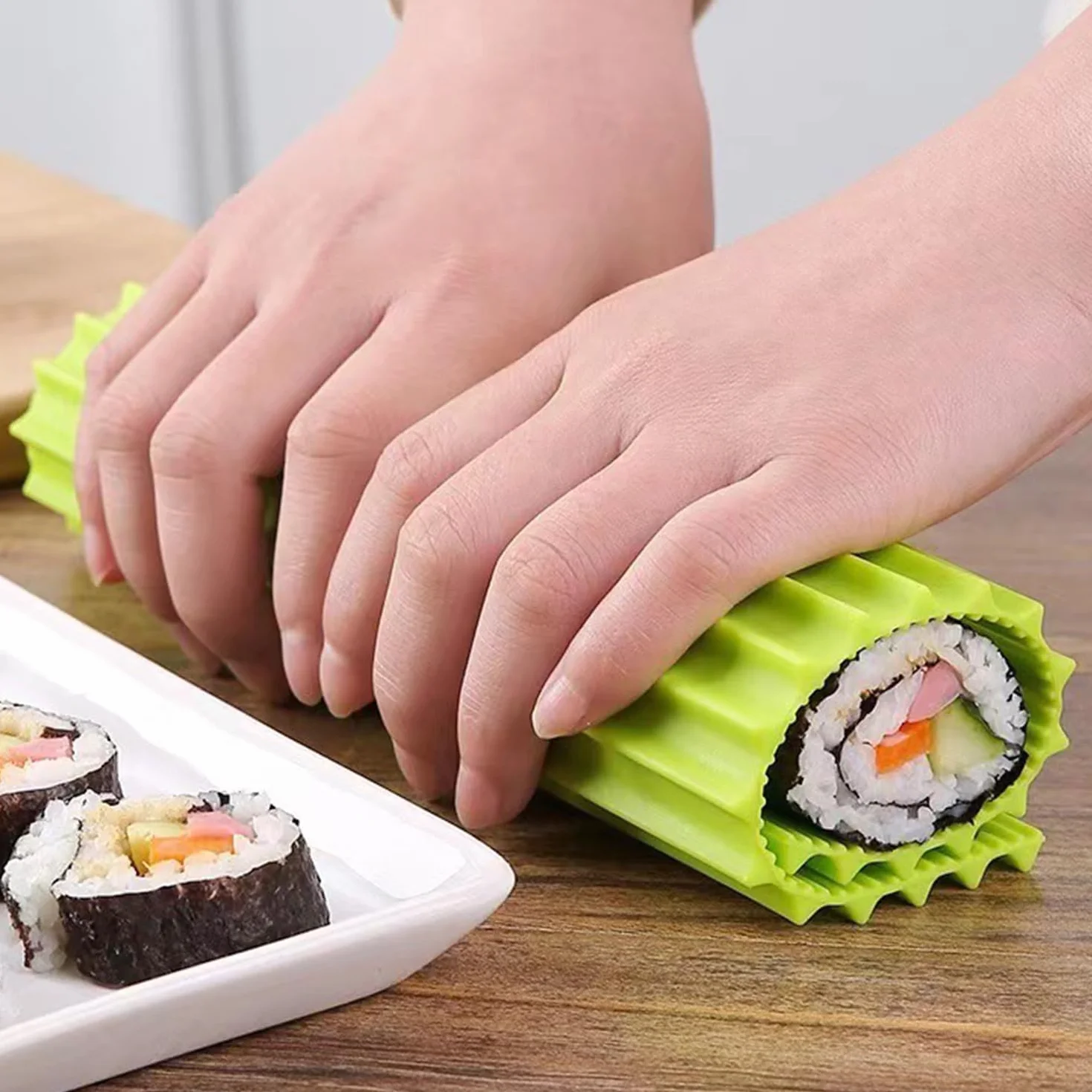 Silikonowa mata do sushi z łyżką do ryżu, narzędzia kuchenne