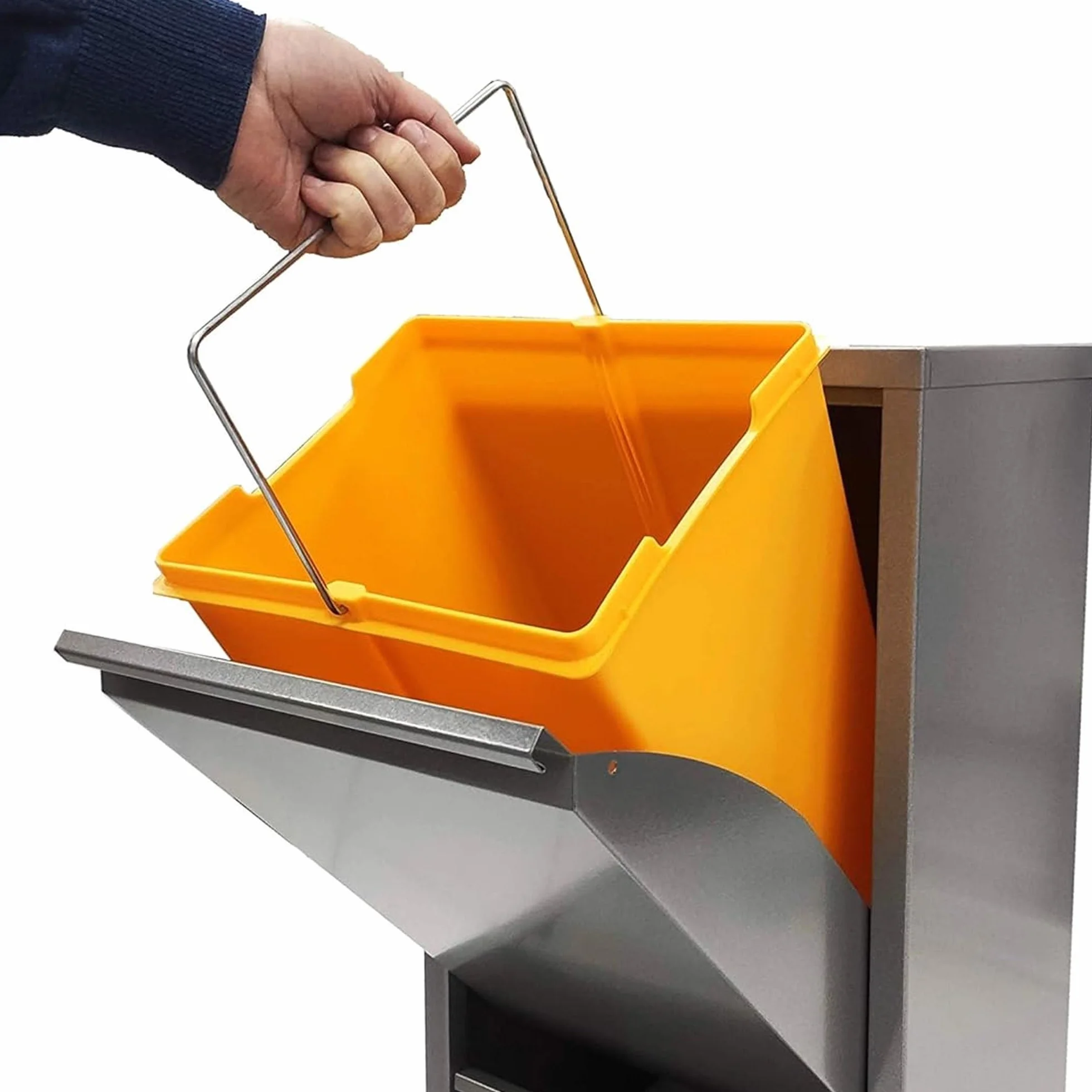 2-komorowy metalowy kosz na śmieci i recykling, 2x17L (34L) czarny matowy PAT 2