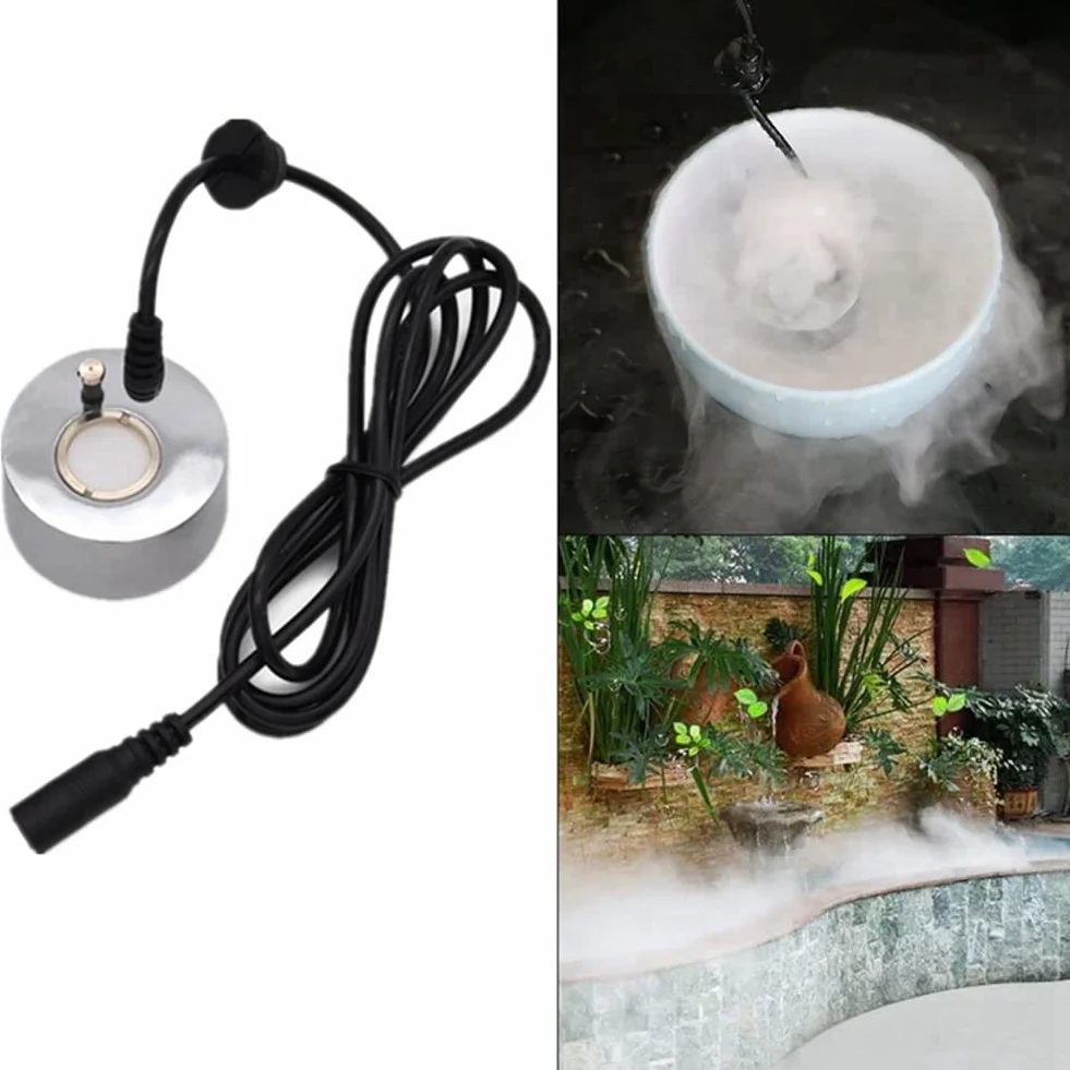 Mist Maker Fogger Ultradźwiękowy nawilżacz powietrza 3 szt. Głowice Atomizer Fontanna wodna Staw Mgła Atomizer Nawilżacz Powietrza UE Wtyczka