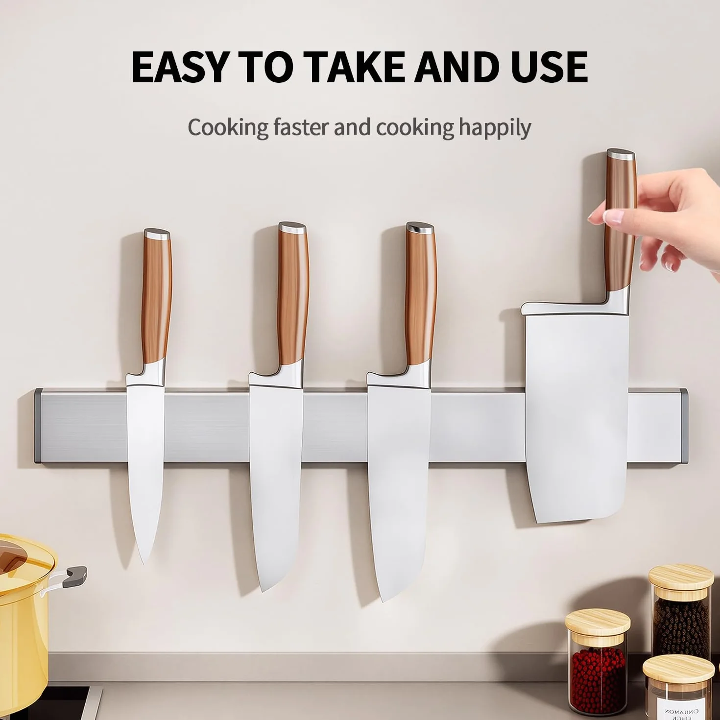 listwa magnetyczna do noży 30 cm – listwa magnetyczna do noży super strong magnetic no-punch self-adhesive stainless steel, uchwyt magnetyczny do noży Do noży kuchennych, nożyczek