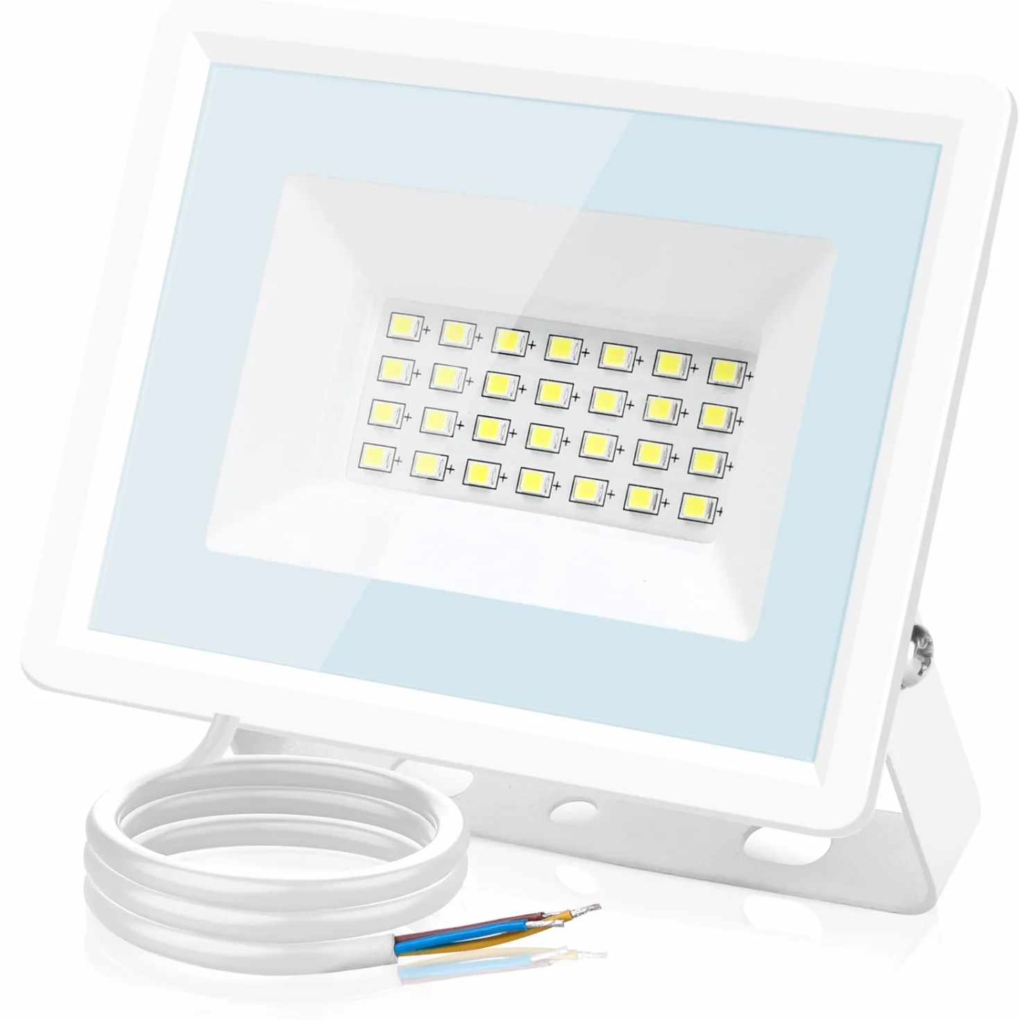 Aigostar - 20 W reflektor zewnętrzny LED, 1650 lm reflektor LED, wodoodporna lampa zabezpieczająca IP65, białe światło 6500 K, oświetlenie zewnętrzne, do ogrodu, na patio, do garażu itp