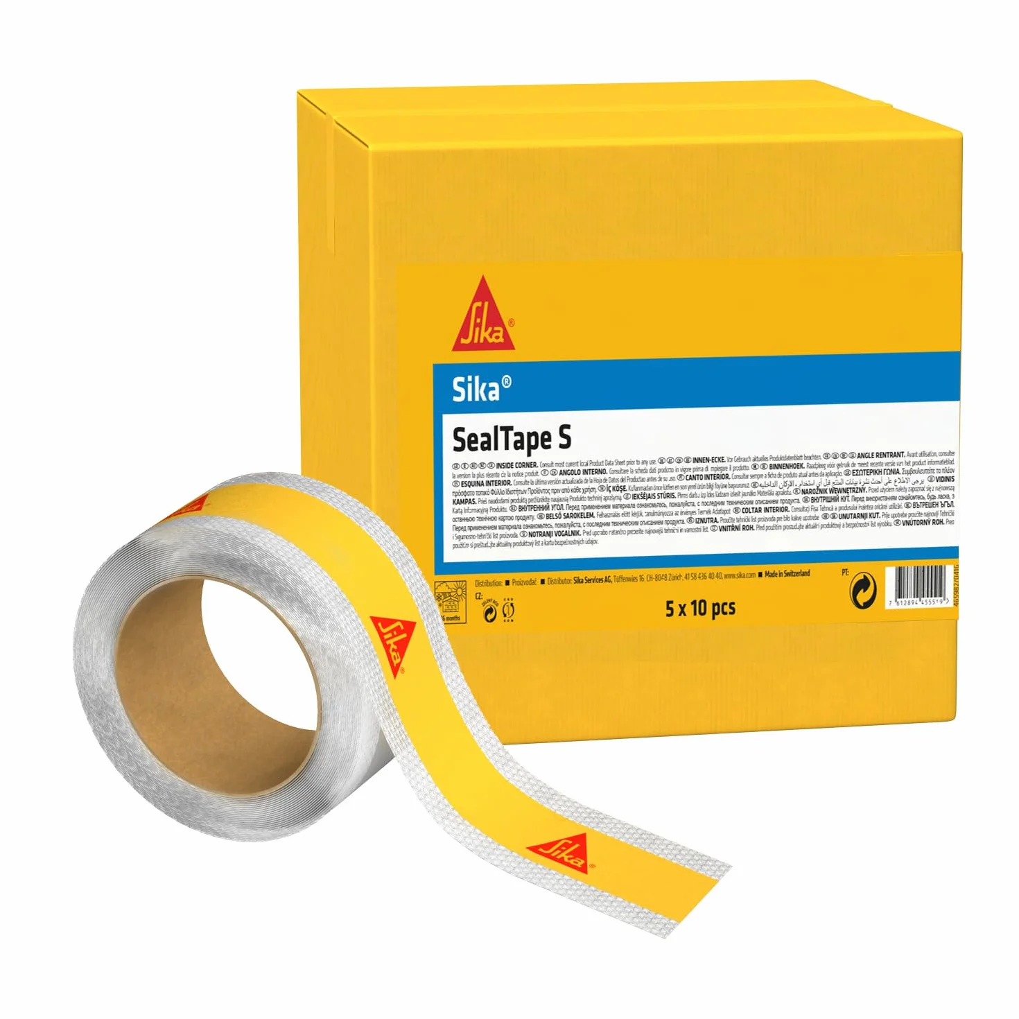 Sika - Taśma do uszczelnień szczelin i dylatacji pod płytki ceramiczne - SikaSeal Tape S do pomieszczeń mokrych - Wysoka elastyczność - Wodoszczelność - 5 m