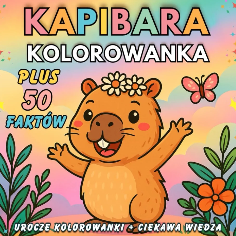 Kolorowanka Kapibara: 50 Uroczych Wzorów z Kapibarami Do Pokolorowania + 50 Niesamowitych Faktów – Ta Kolorowanka Z Motywami Kawaii Zapewnia Zabawę i Relaks Dla Dorosłych i Dzieci