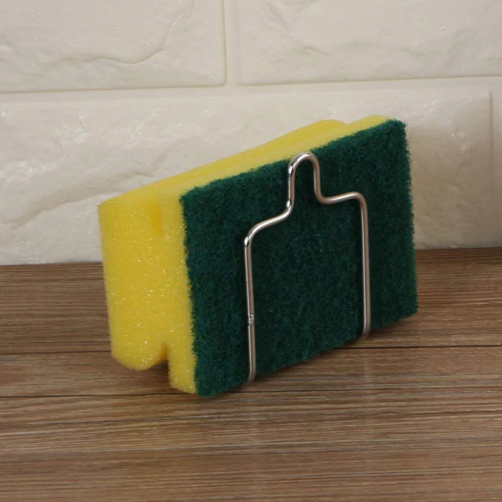Suszarka do naczyń ze stali nierdzewnej Uchwyt na gąbkę do zlewu 7,4 x 6 cm