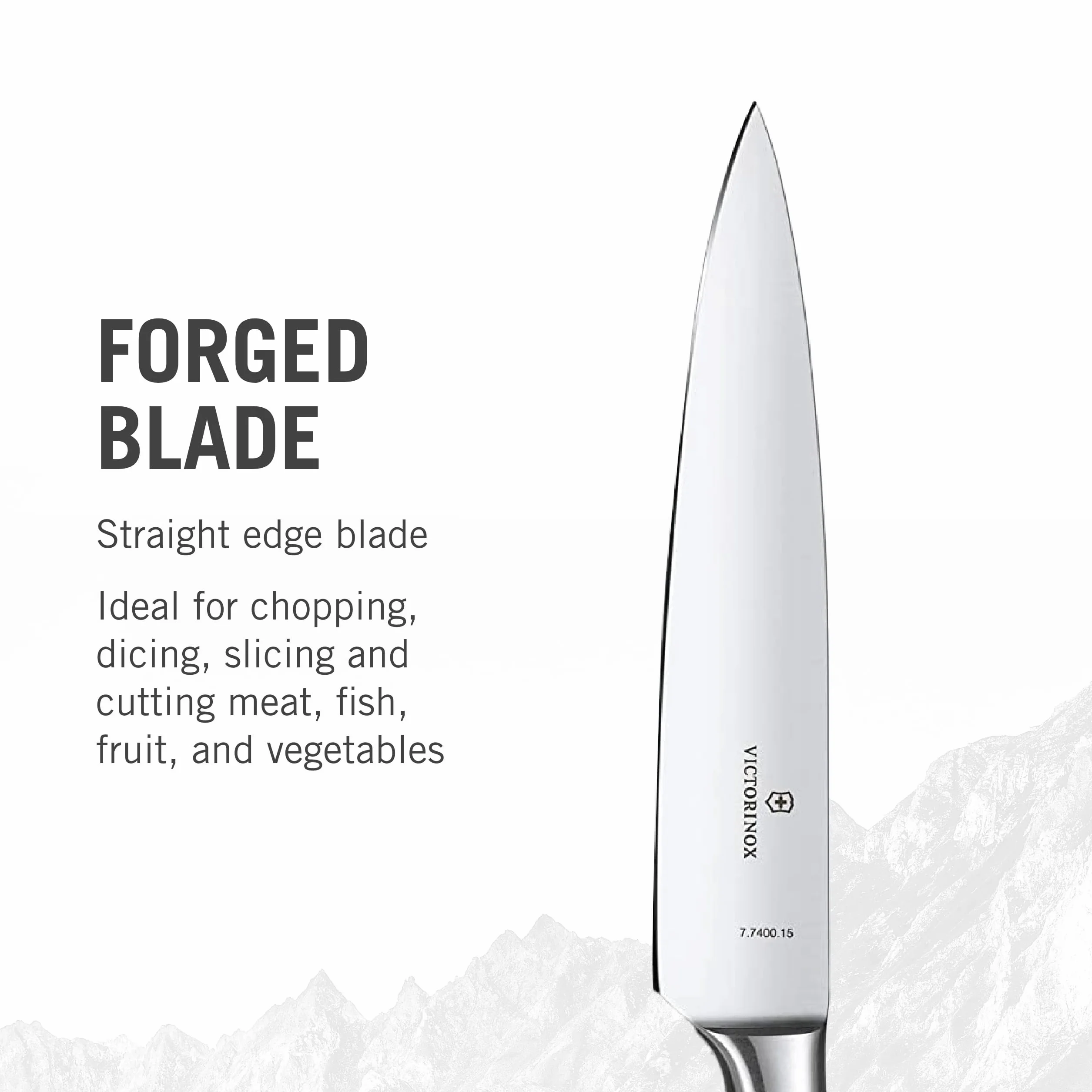Victorinox Grand Maître Tranchiermesser, extra scharfe Klinge, gerader Schliff, Holzgriff, Braun