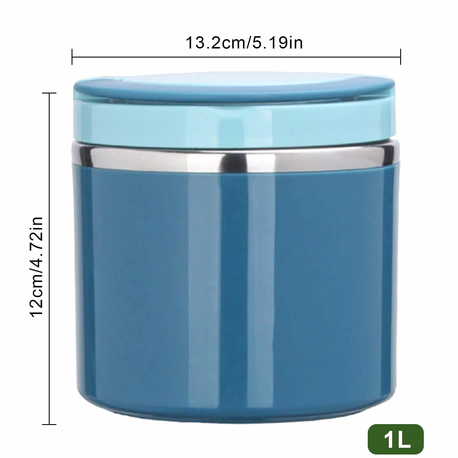 Pojemnik termiczny z uchwytem, 1000 ml, ze stali nierdzewnej, pojemnik utrzymujący ciepło dla dzieci, pojemnik na jedzenie, praktyczny kubek na musli do jedzenia, zupy, owsianki dla niemowląt