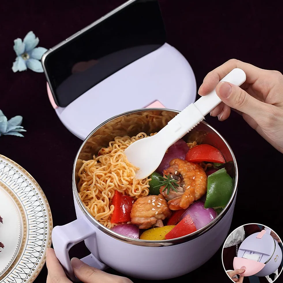 Miska do Ramen 900 ml z Pokrywką Niebieska Mała
