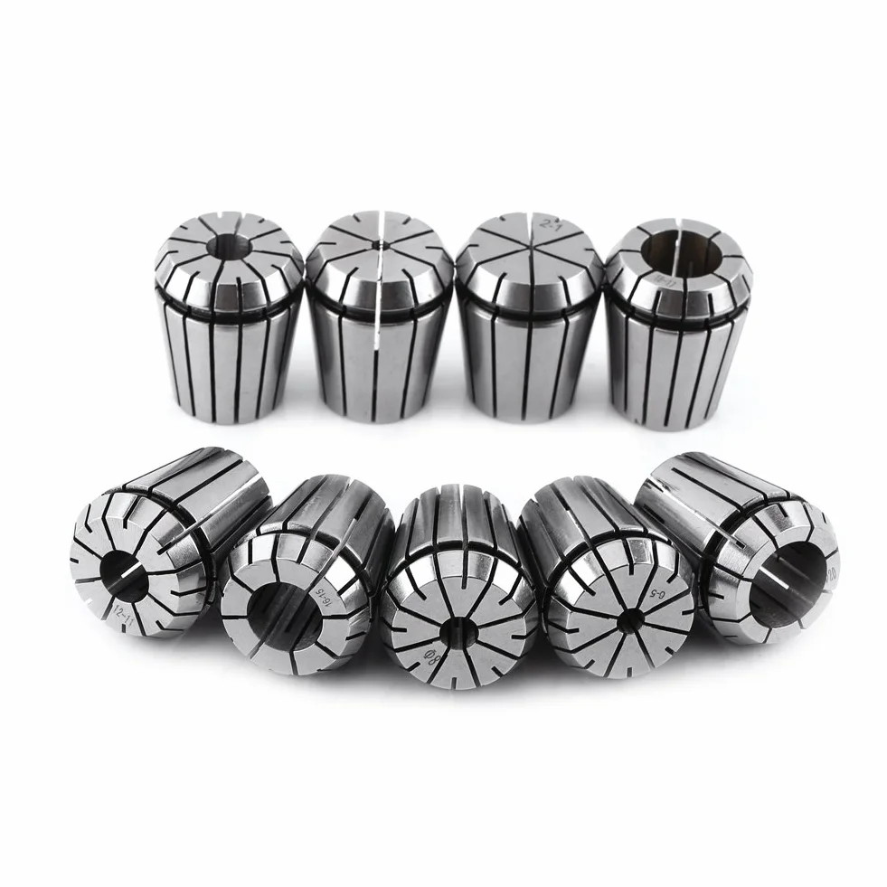 9 sztuk zestaw tulei zaciskowych ER32 uchwyt tulei zaciskowej do maszyny do grawerowania CNC i narzędzia tokarskie do frezowania 2-20mm (Nie zawieraj 14 mm)