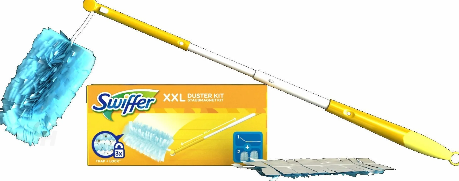 Swiffer Magnes przeciwpyłowy XXL w zestawie startowym, składający się z