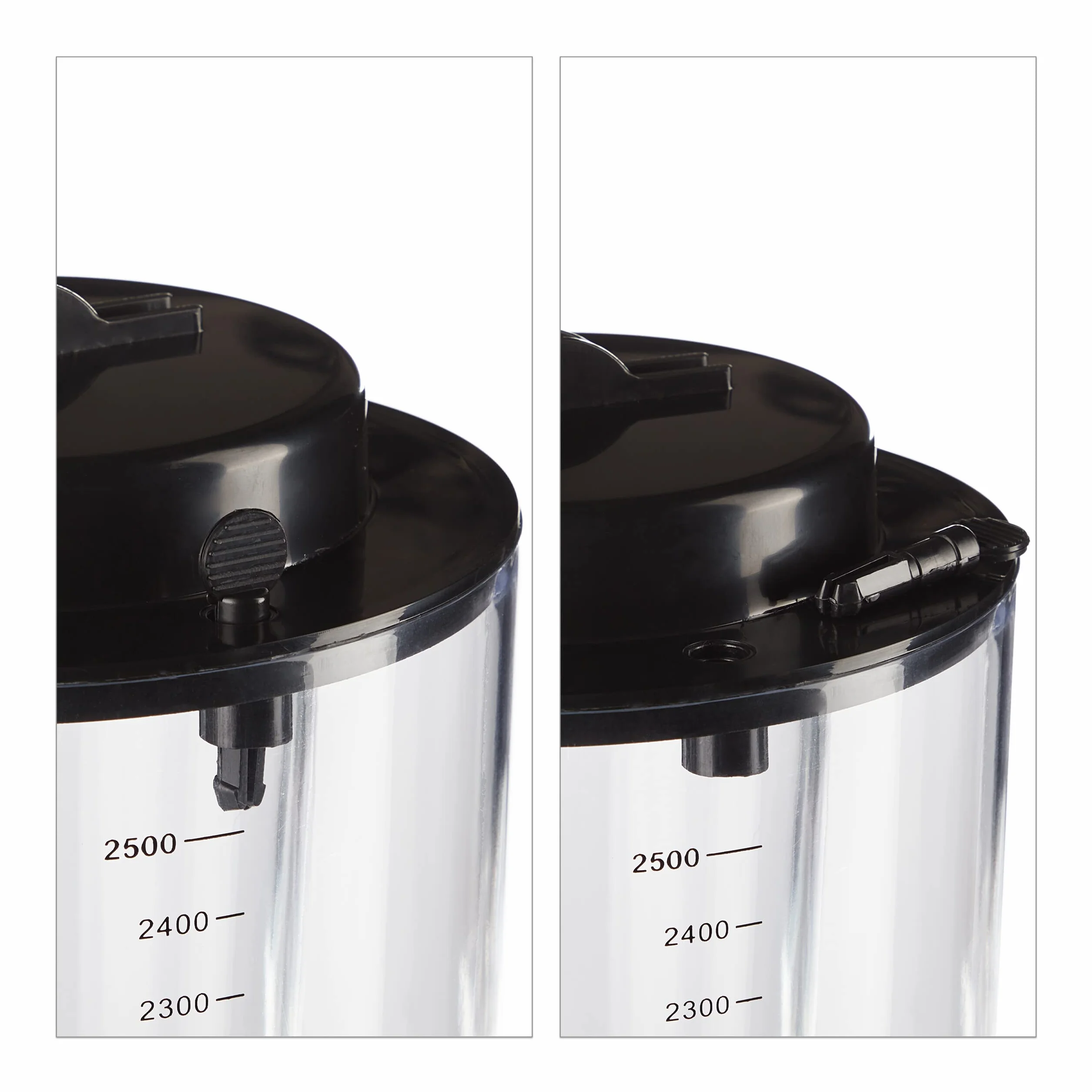 Relaxdays Kolumna do piwa z kranikiem, 2,5 l, dozownik napojów z chłodzeniem, wieża piwna, ogród, kolumna do dystrybutora, przezroczysta/czarna