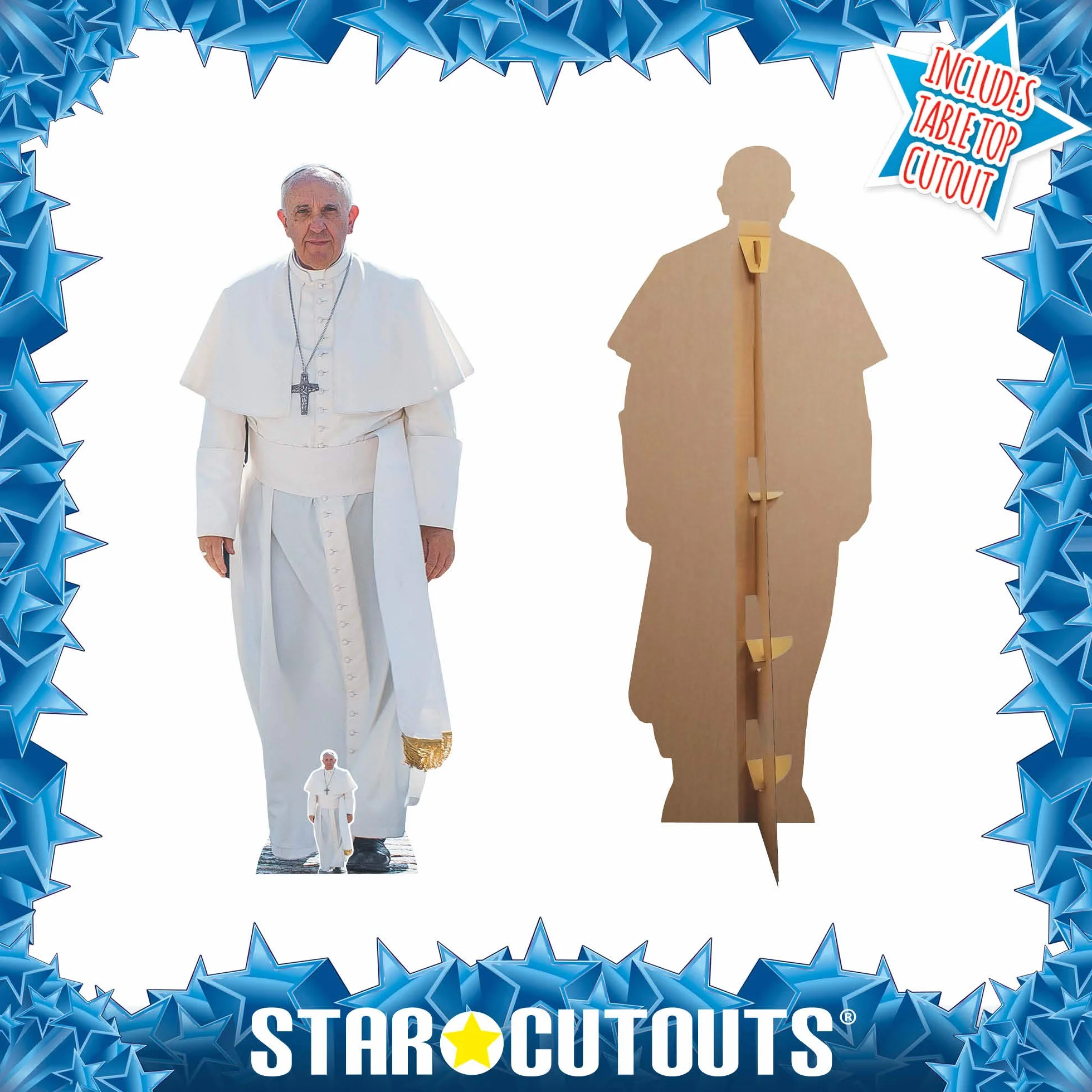 Star Cutouts Ltd SC940 Papież Franciszek Life Size karton wycięty, wielokolorowy 176 x 72 x 176 cm