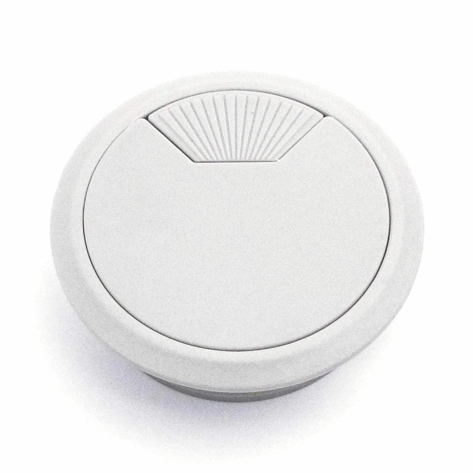 SO-TECH® 2 sztuki przelotek kablowych, wylot kabla, schludny wkład, organizer na kable z tworzywa sztucznego, Ø 60 mm, biały