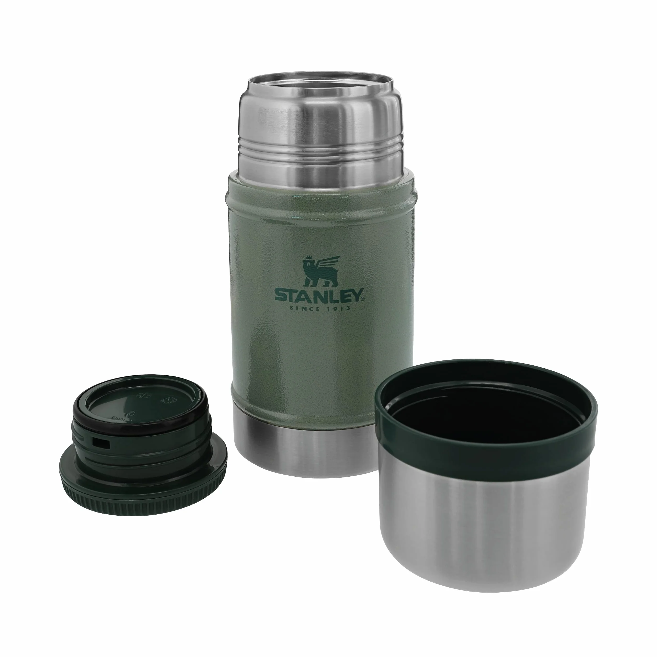Stanley 1913 Classic Legendary Food Jar 0.7L Hammertone Green Termos do żywności ze Stali Nierdzewnej Bez BPA