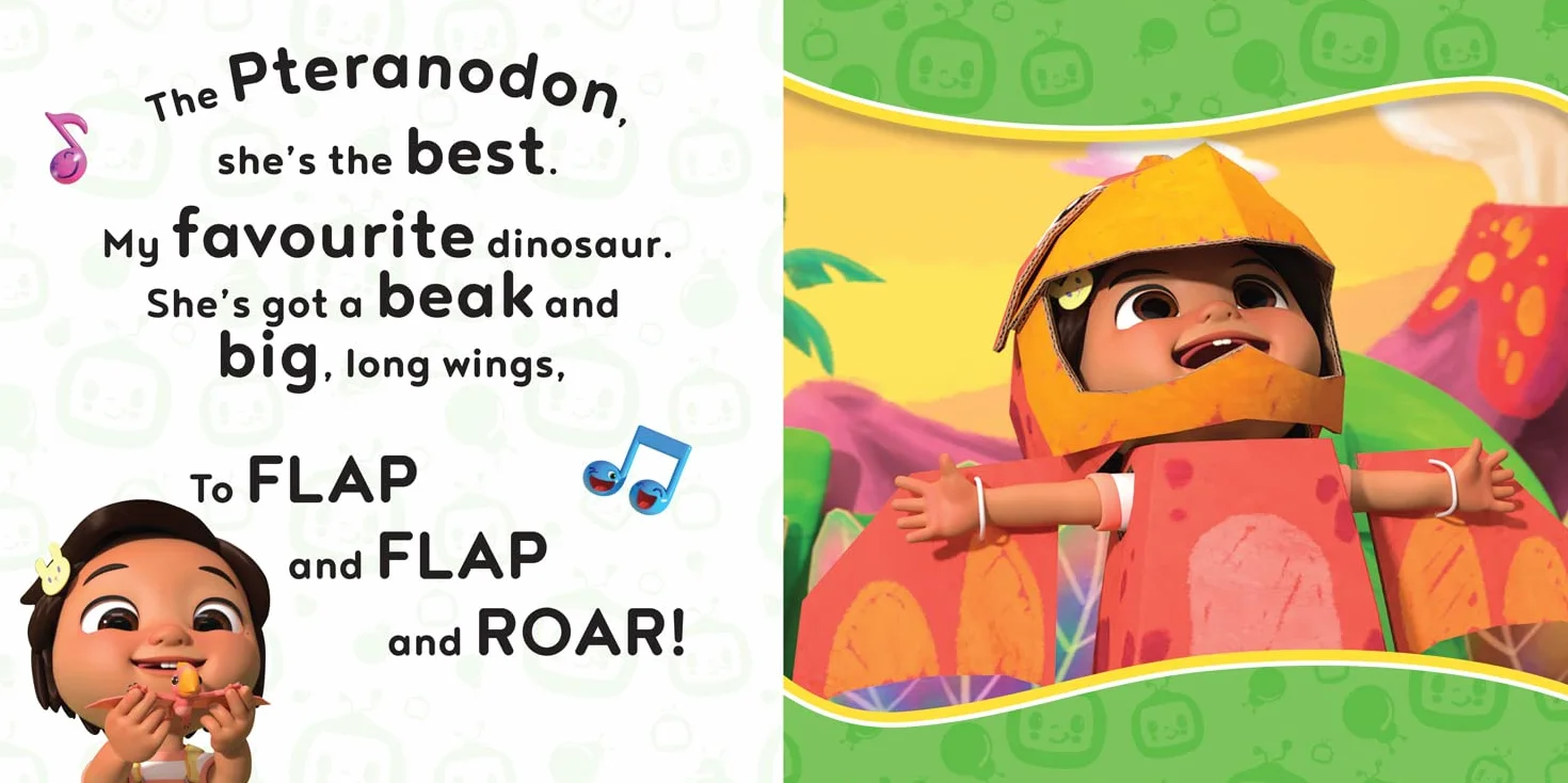 CoComelon Sing-Song: Dinosaur Song: Roar like a dinosaur with this popular song in a cute illustrated board book for children aged 1, 2, 3 and 4 years