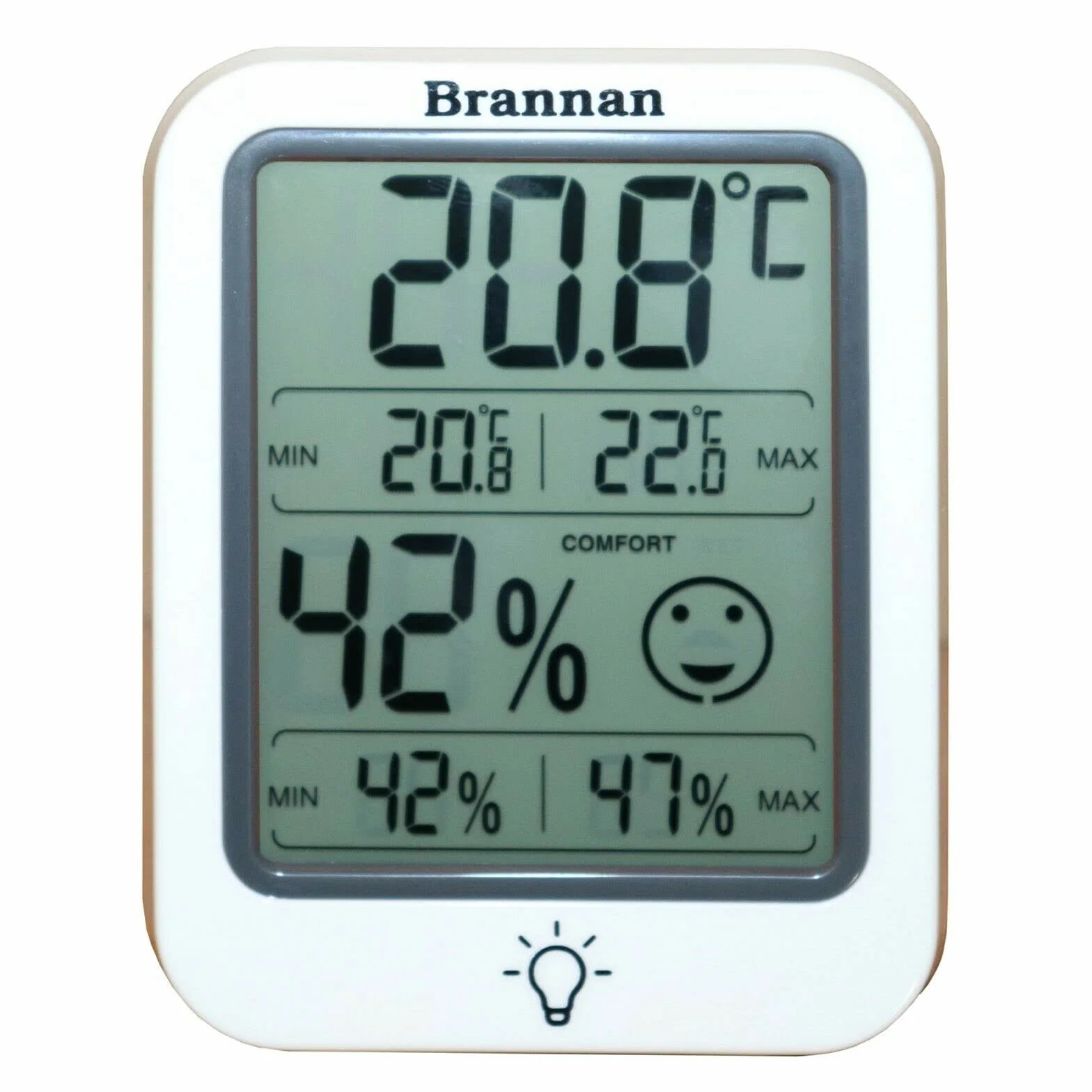 Cyfrowy termometr do wnętrz z dokładnym higrometrem temperatury otoczenia, maks. min nagrywania, podświetlany wyświetlacz LCD, do domu, biura, pokoju dziecięcego, szklarni