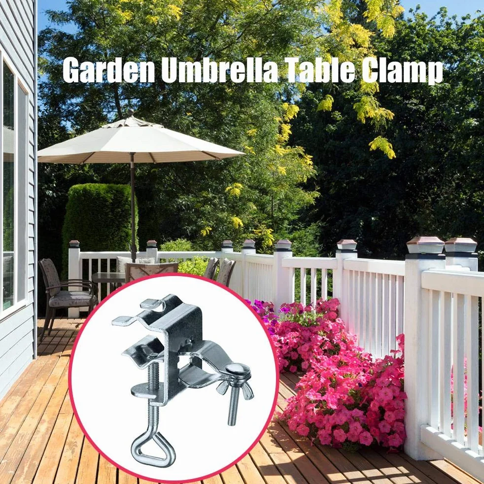 Uchwyt na parasol balkonowy, uchwyt na parasol stały klips, uchwyt na parasol balkonowy Butler, uchwyt na parasol balkonowy Zacisk stołowy do parasola Patio Uchwyt na parasol plażowy do parasoli o średnicy 24 mm-32 mm